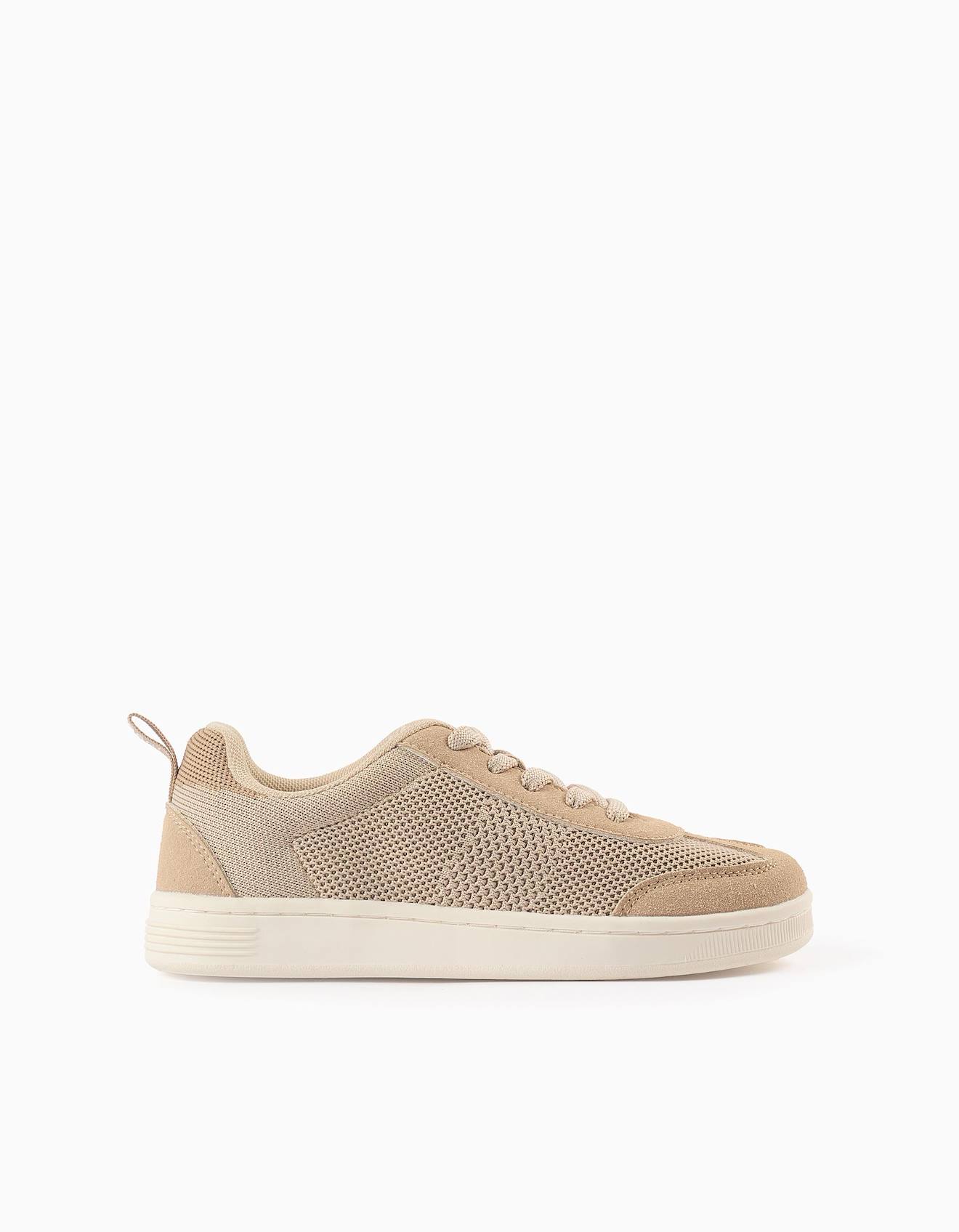 Baskets En Mesh Beige Clair