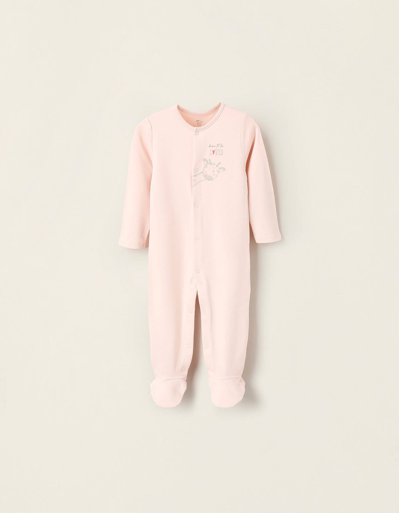 Grenouillère En Coton Rose Clair