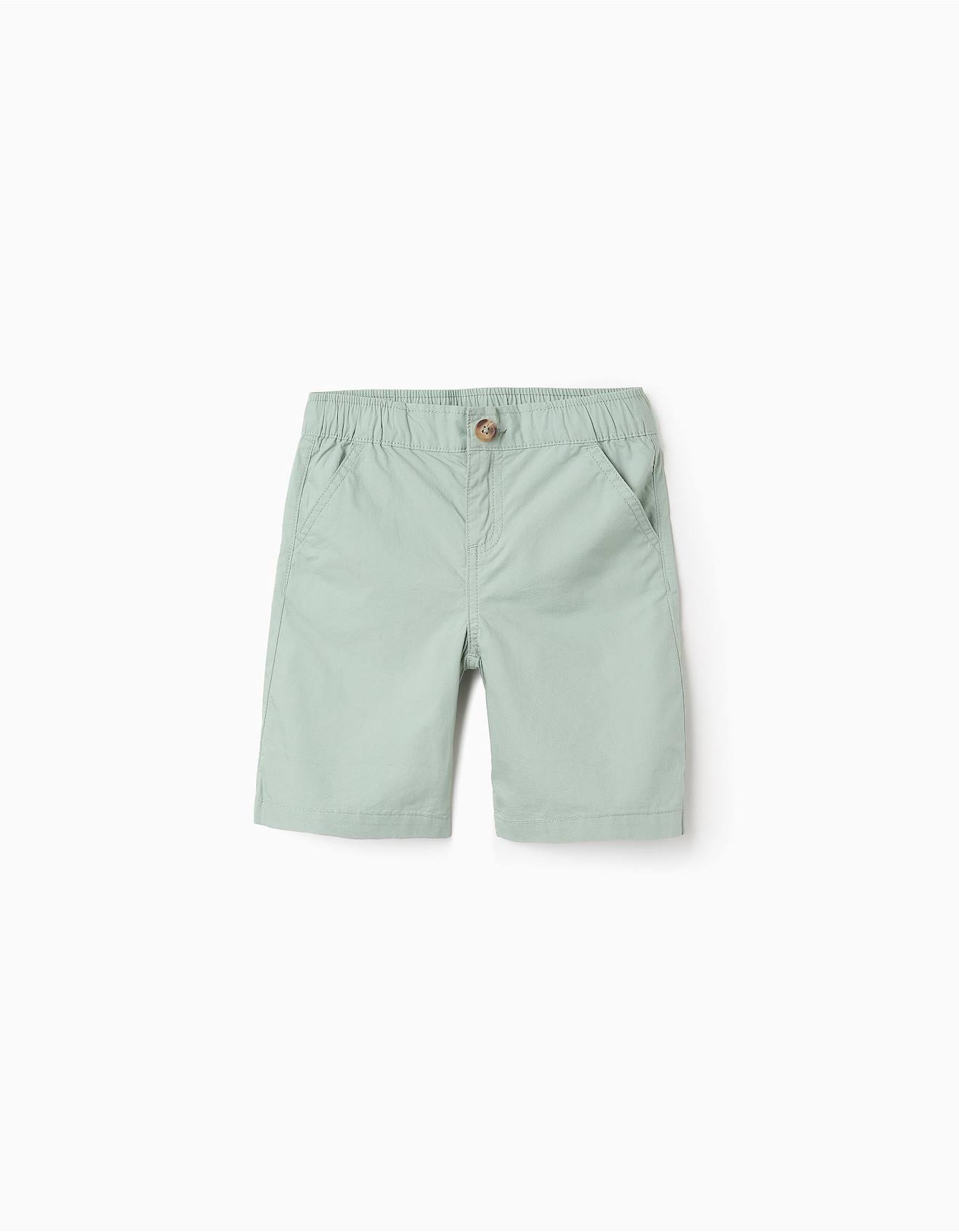 Short En Popeline Vert Clair