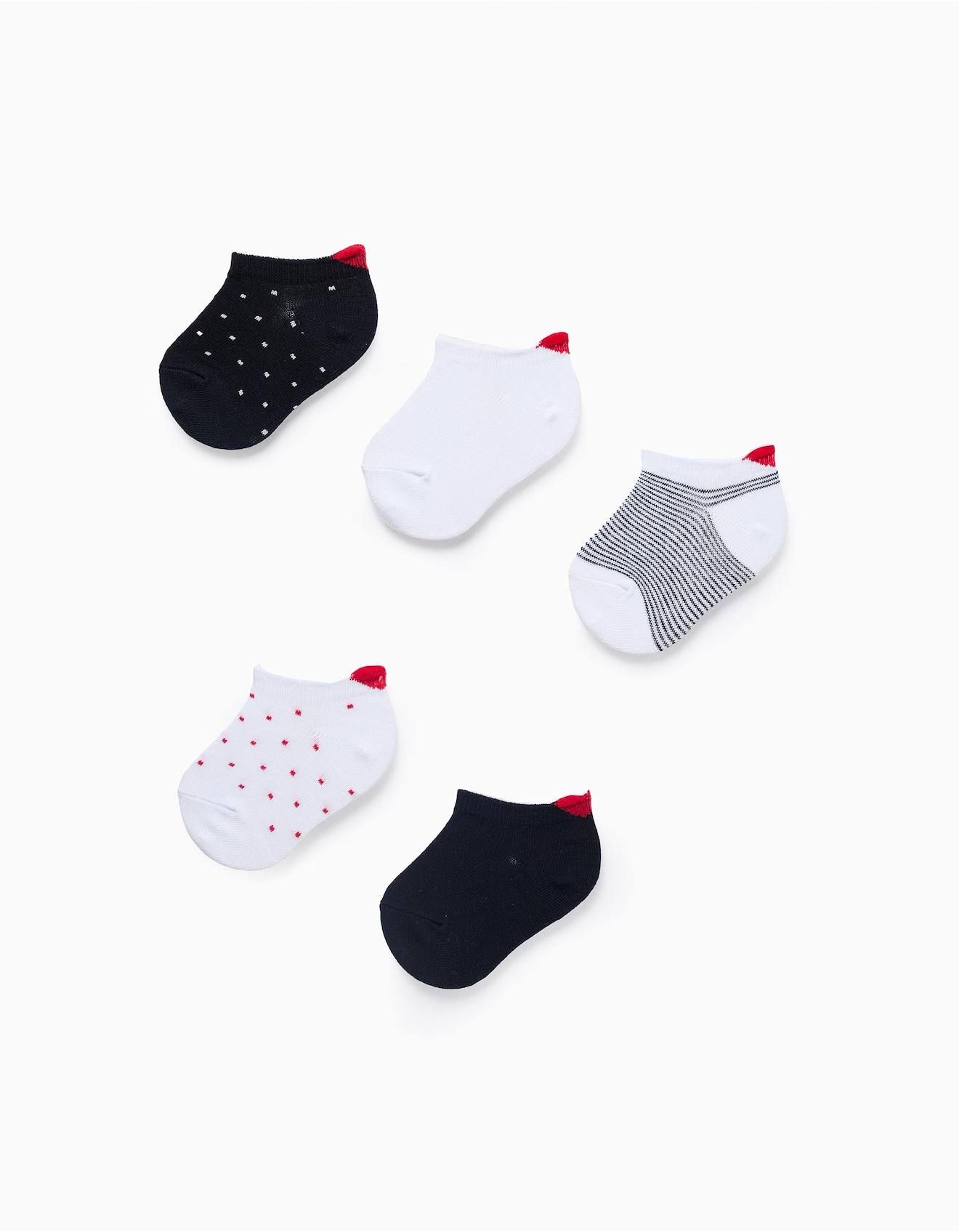 Pack 5 Paires De Socquettes Avec Cœur Multicolore