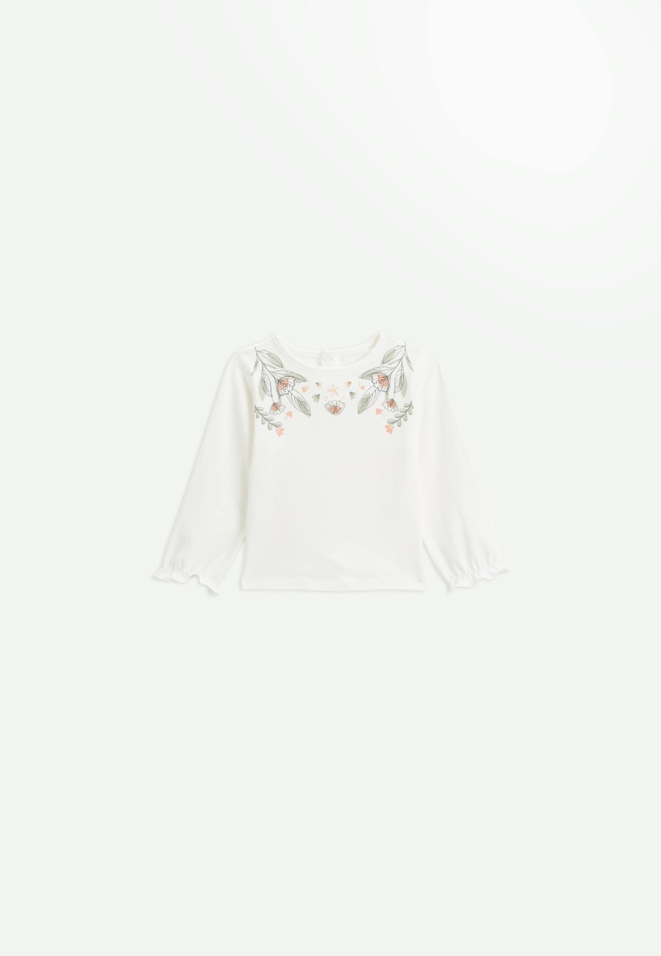 T-shirt Bébé Manches Longues Écru Lily Ecru