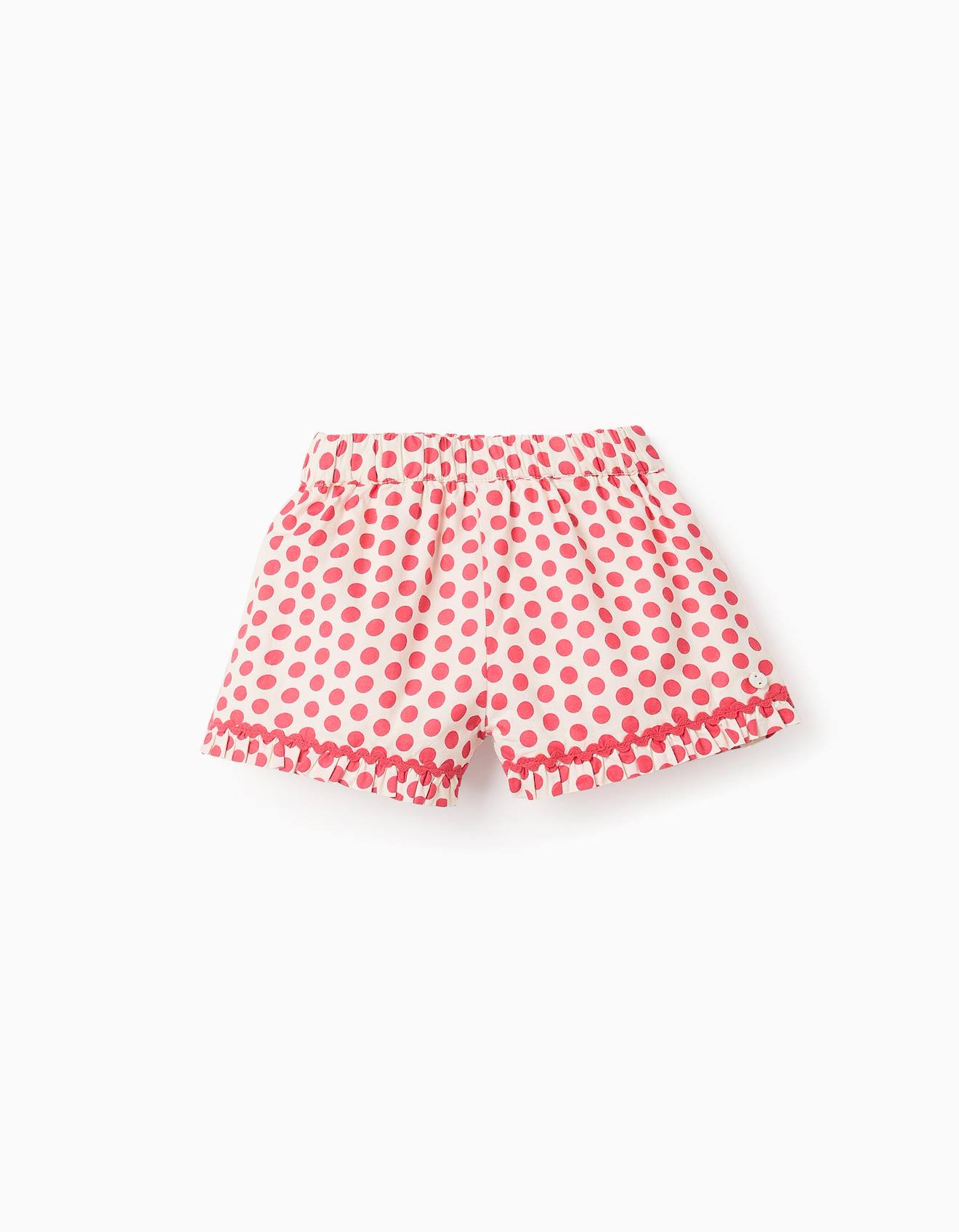 Short À Pois Avec Volants Rouge