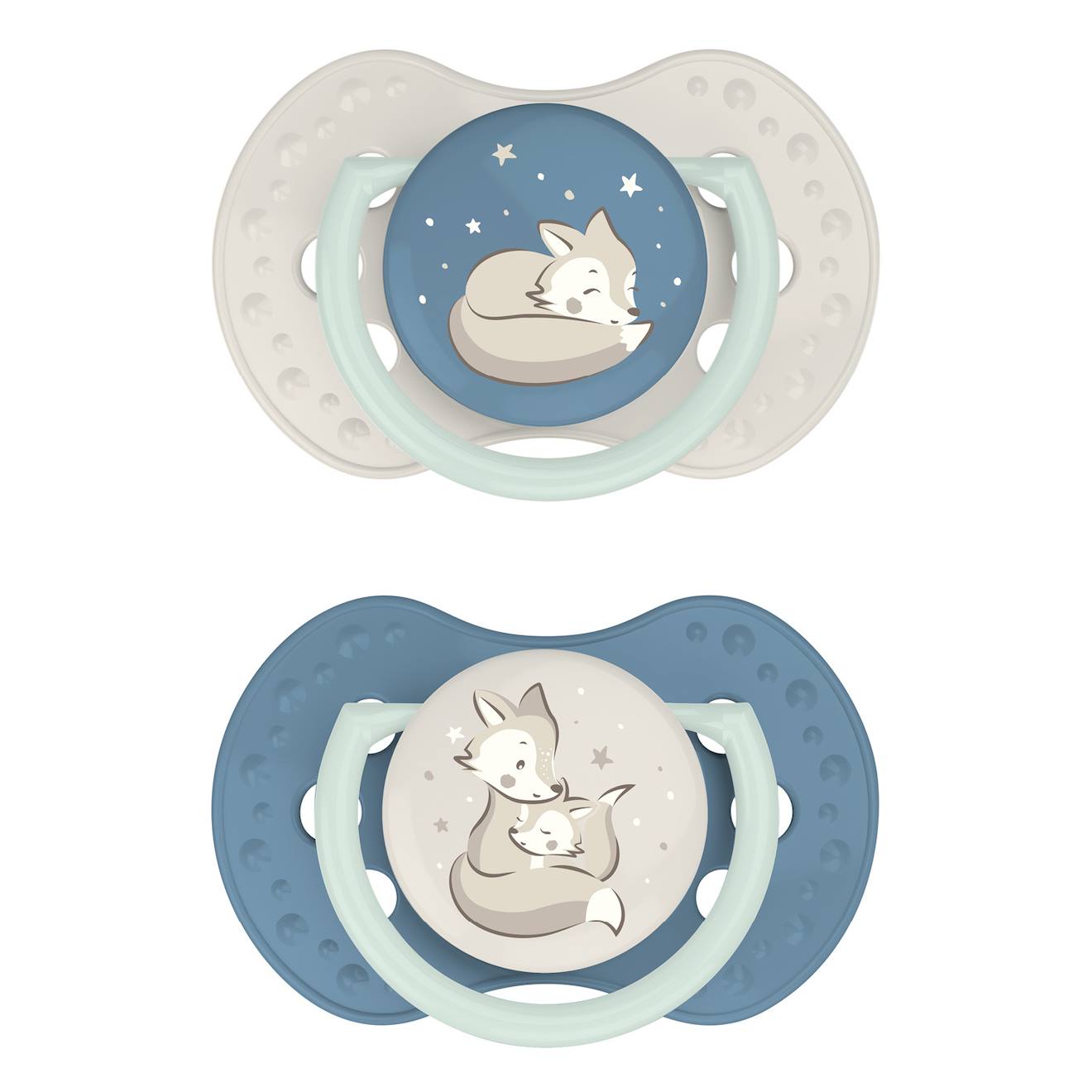 Lot De 2 Sucettes Dynamique Lovi Nuit & Jour Bleu