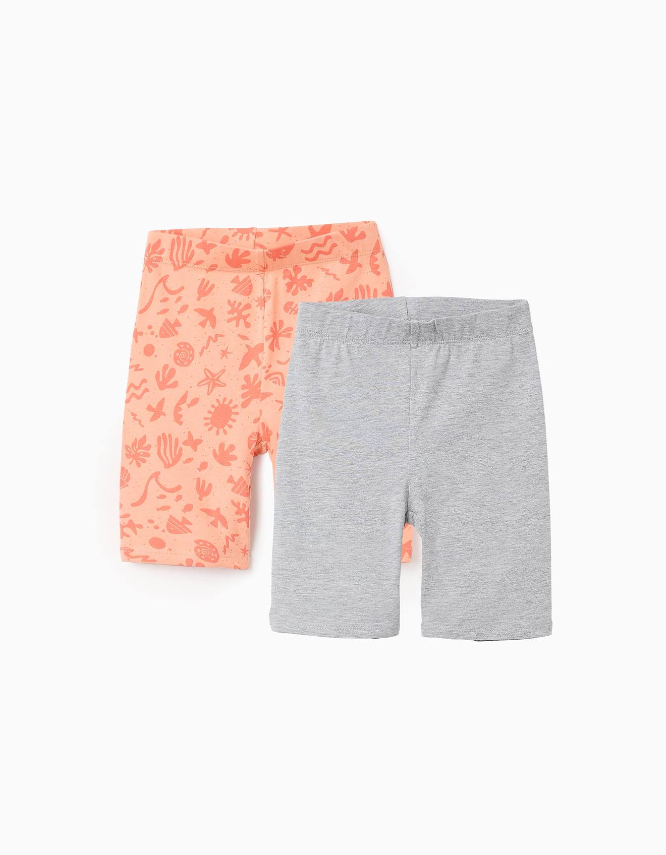 Pack 2 Shorts Cycliste Orange