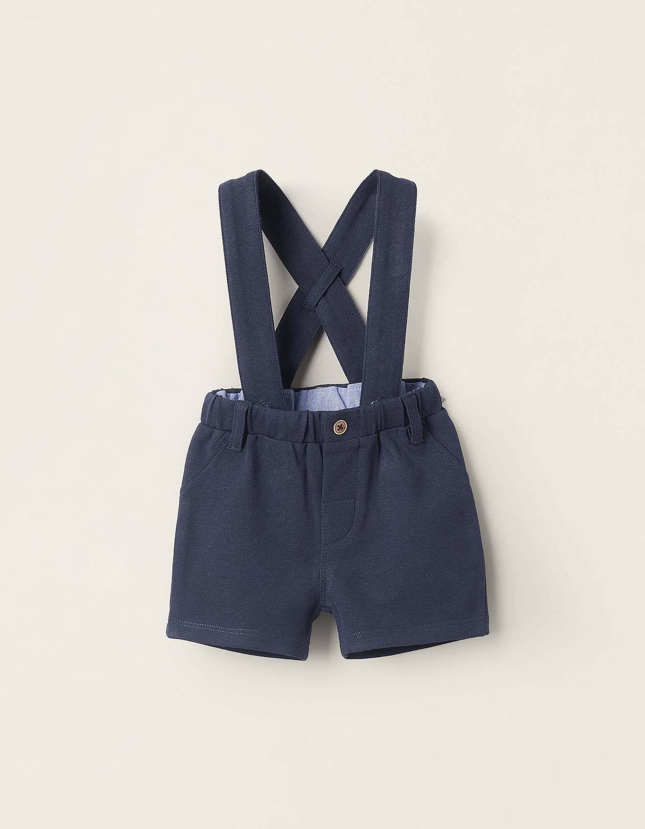 Combi-short En Piqué Bleu Foncé