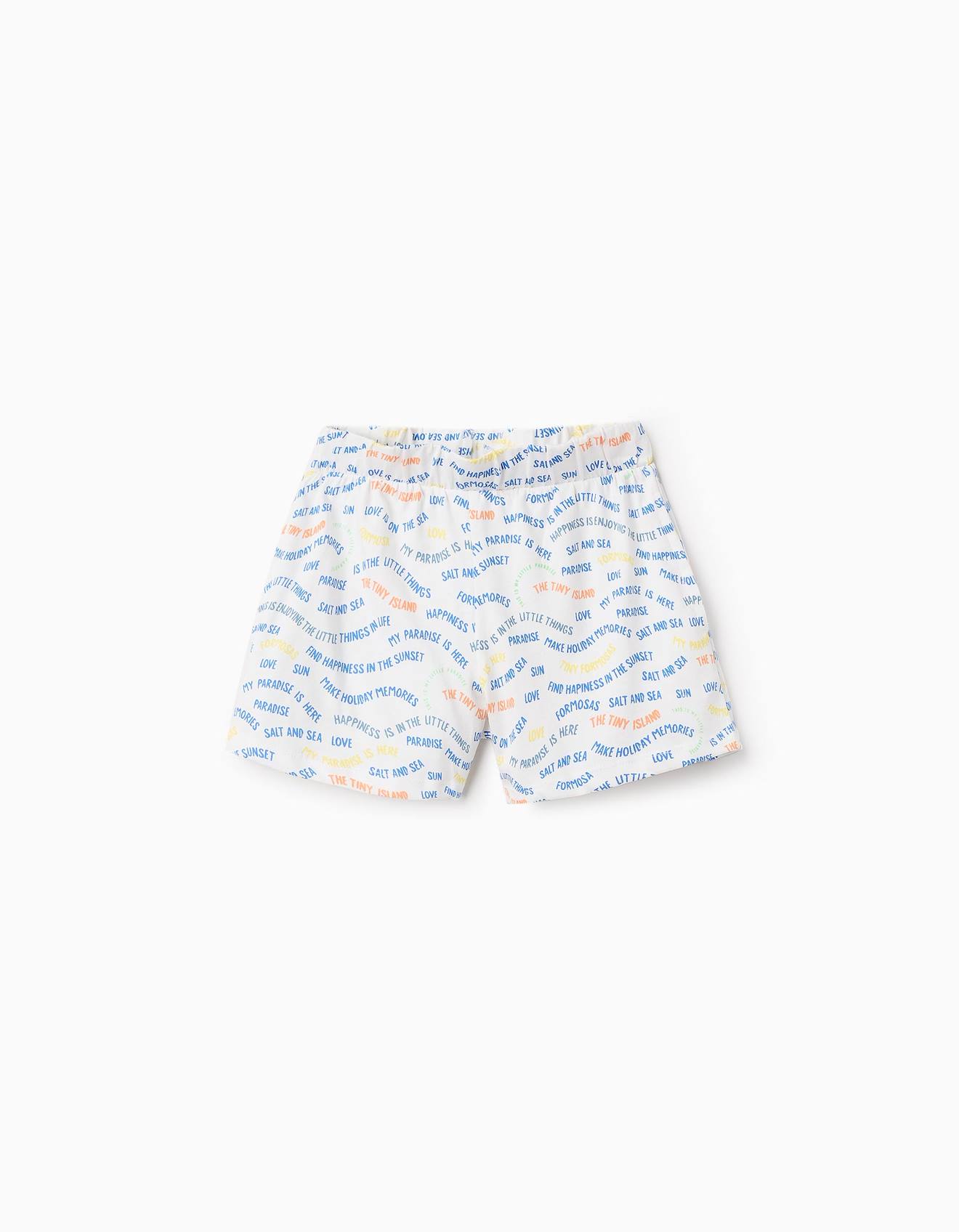 Short En Coton Blanc