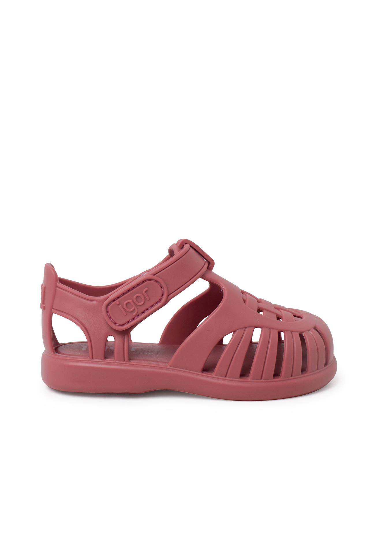 Sandales Plastique À Fermeture Scratch Tobby Solid Rose