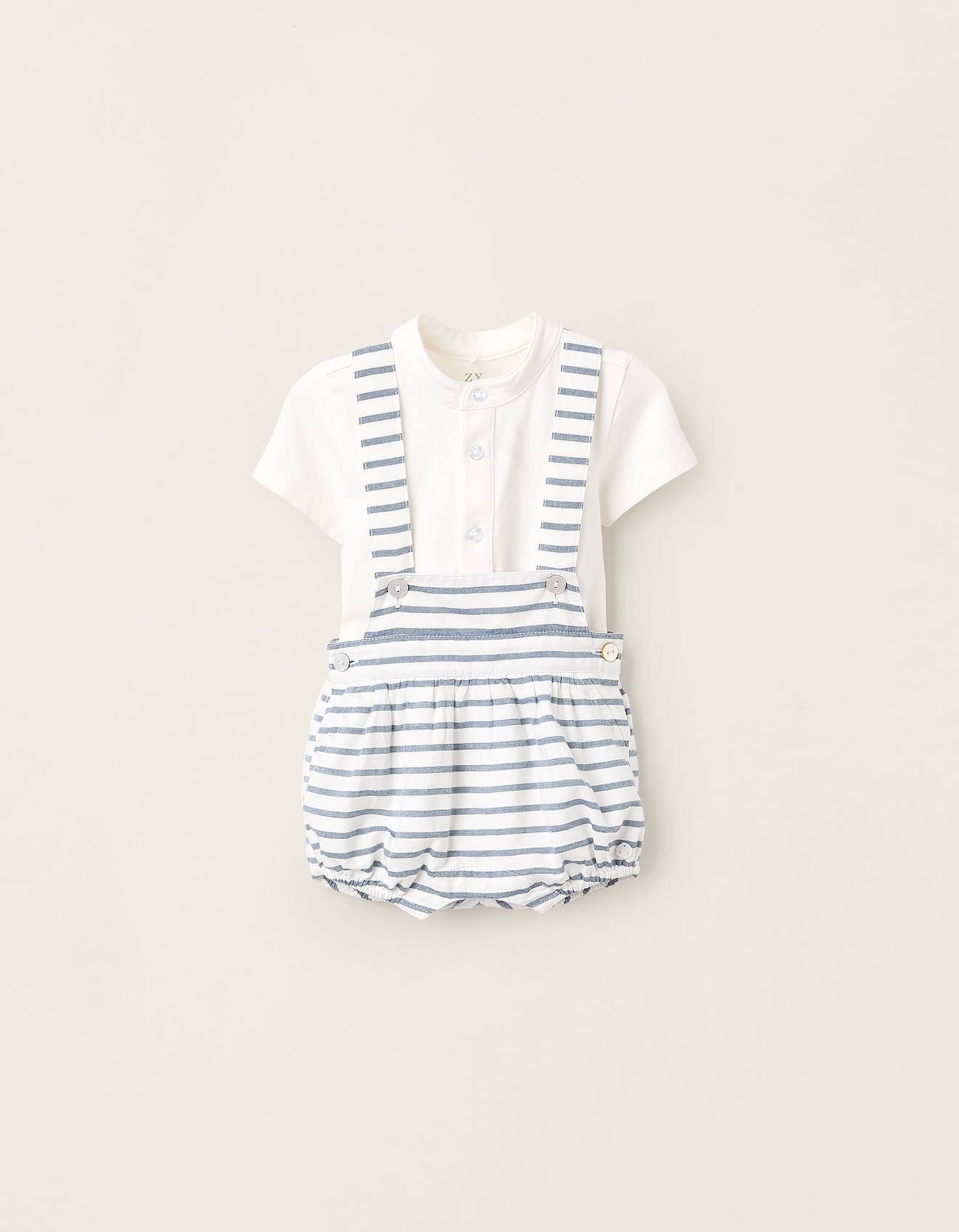 Body + Combi-short À Rayures Blanc
