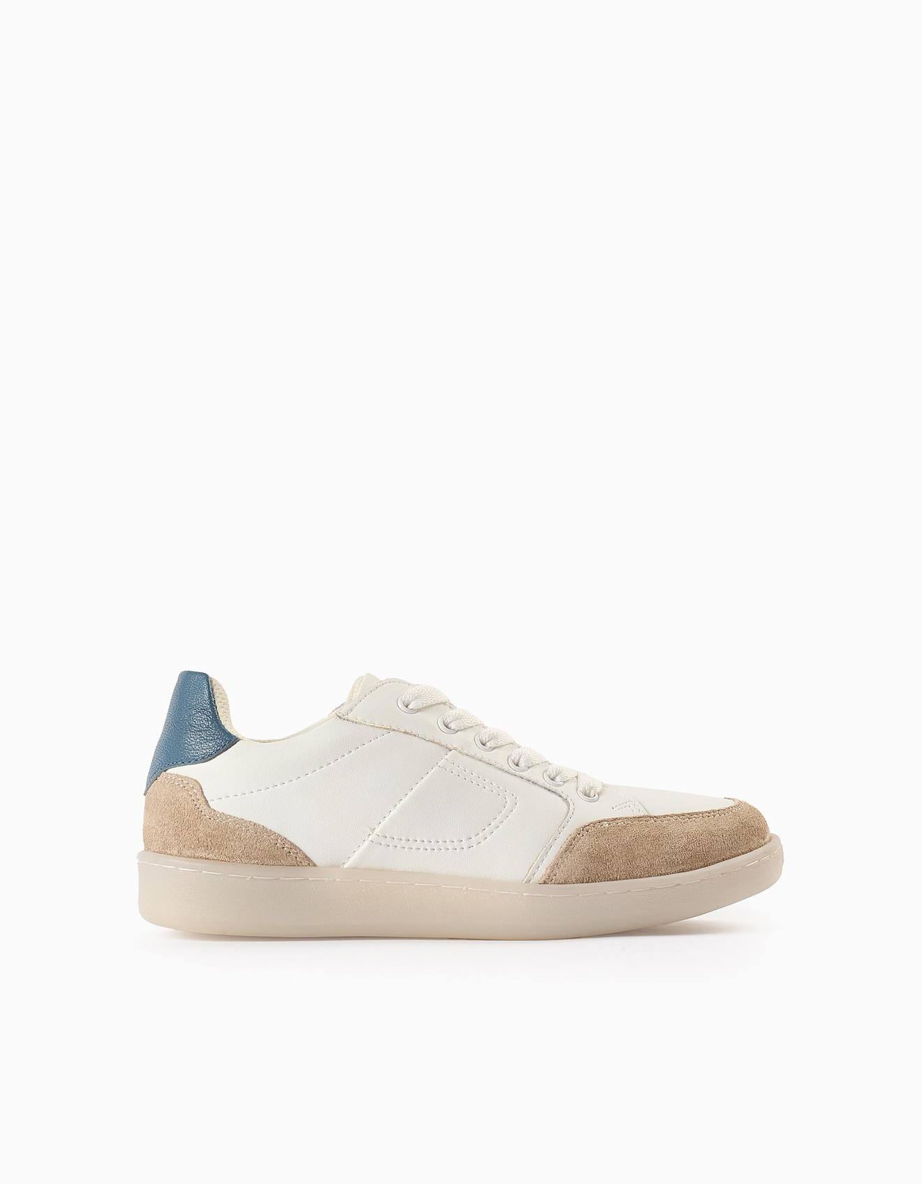 Baskets Bi-matières Beige