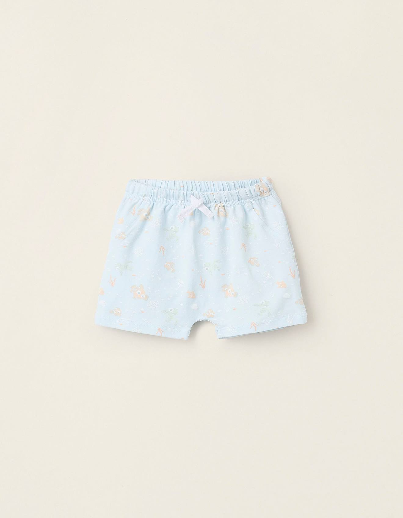 Short Avec Motif Bleu Clair