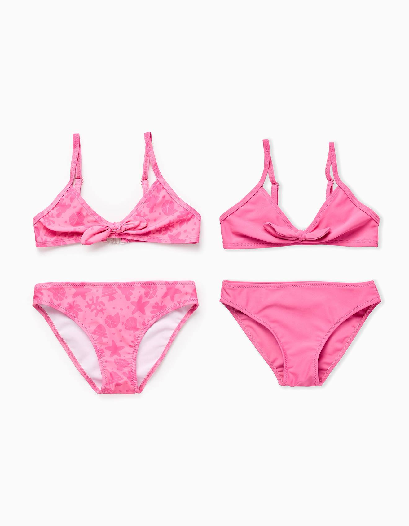 Pack 2 Bikinis Avec Nœuds Rose