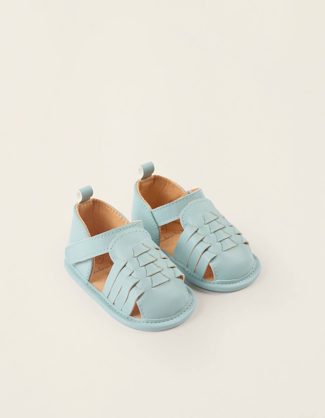 Sandales En Cuir Synthétique Vert Clair