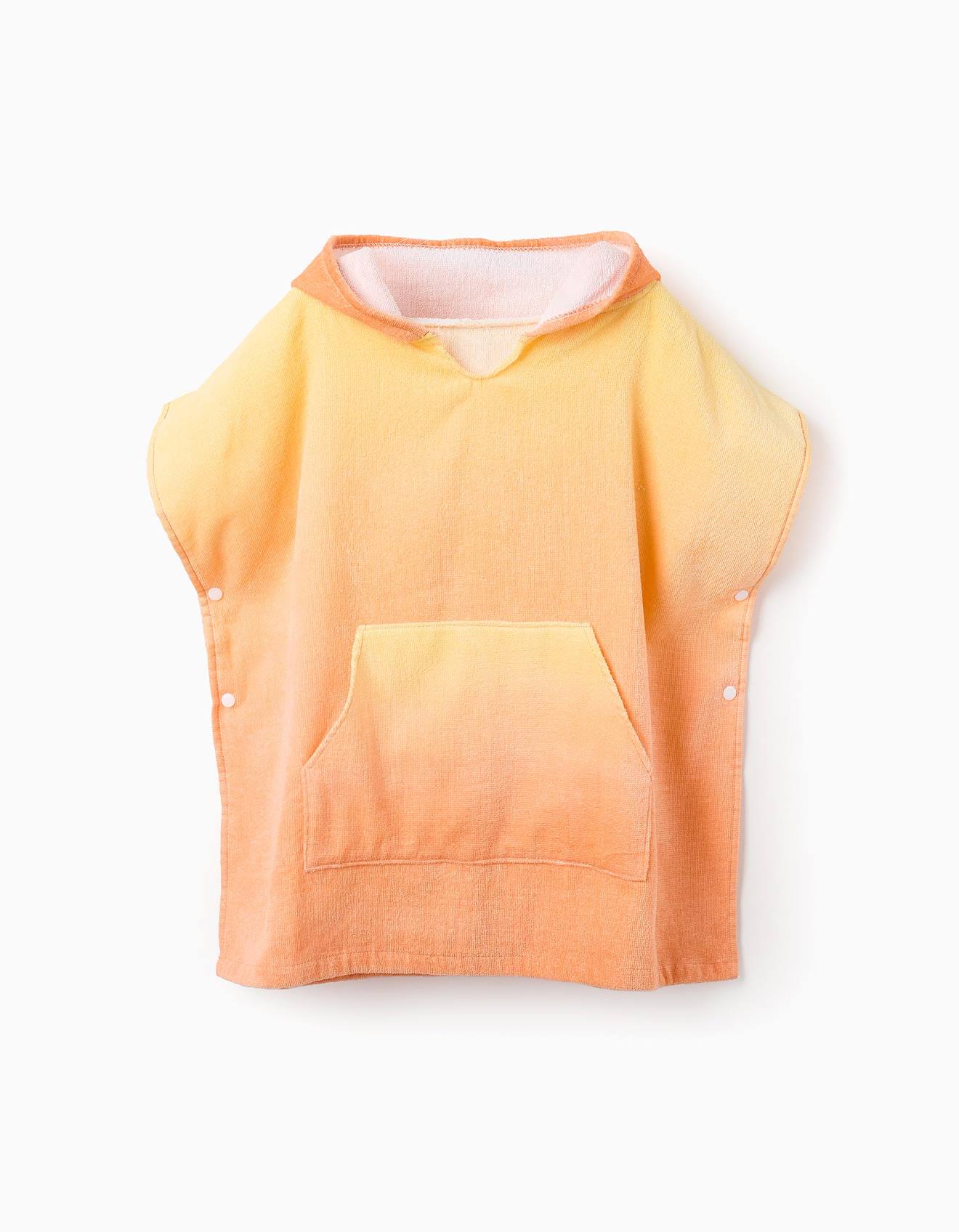 Poncho De Plage Avec Capuche Orange