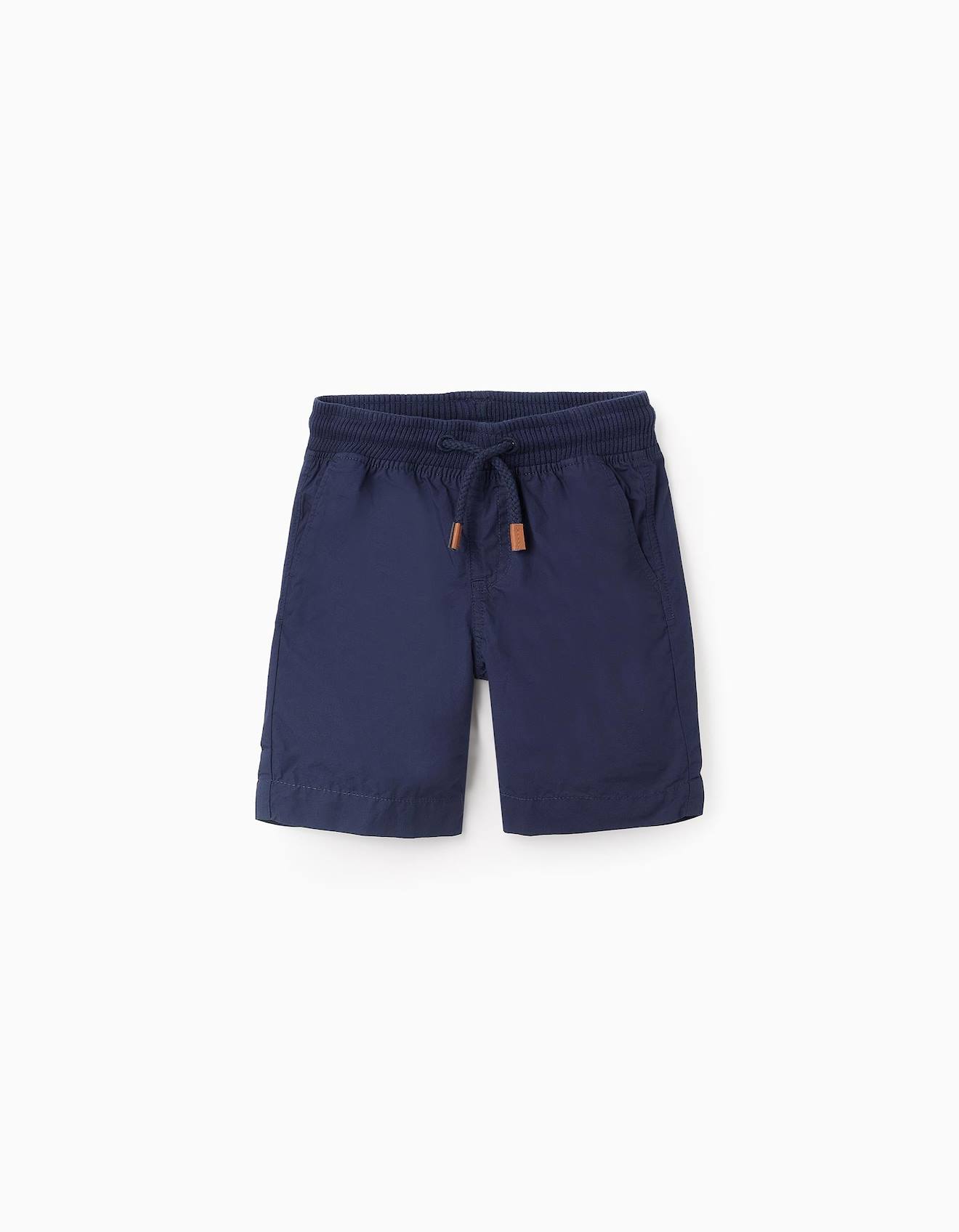 Short En Popeline Bleu Foncé