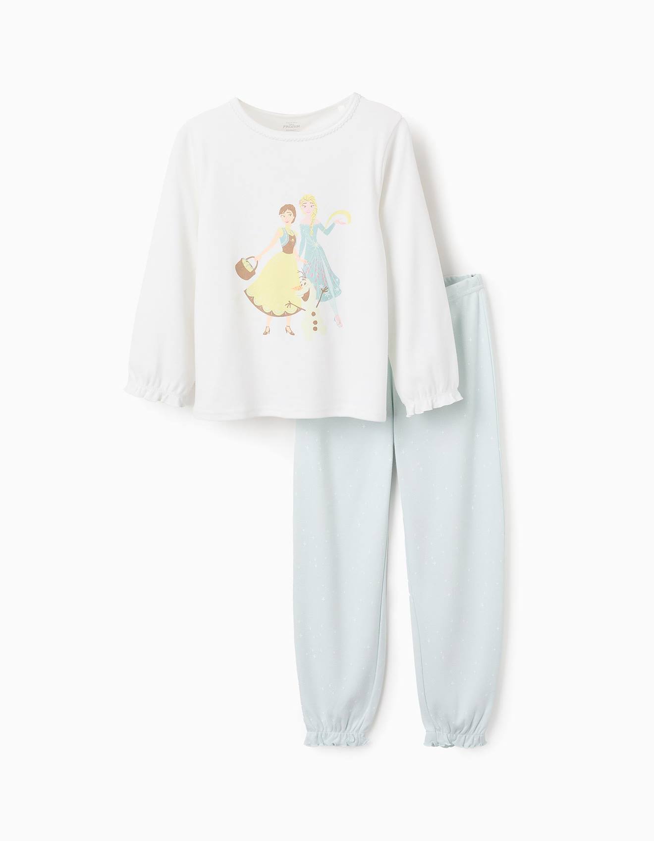 Pyjama En Coton Interlock La Reine Des Neiges Bleu Clair