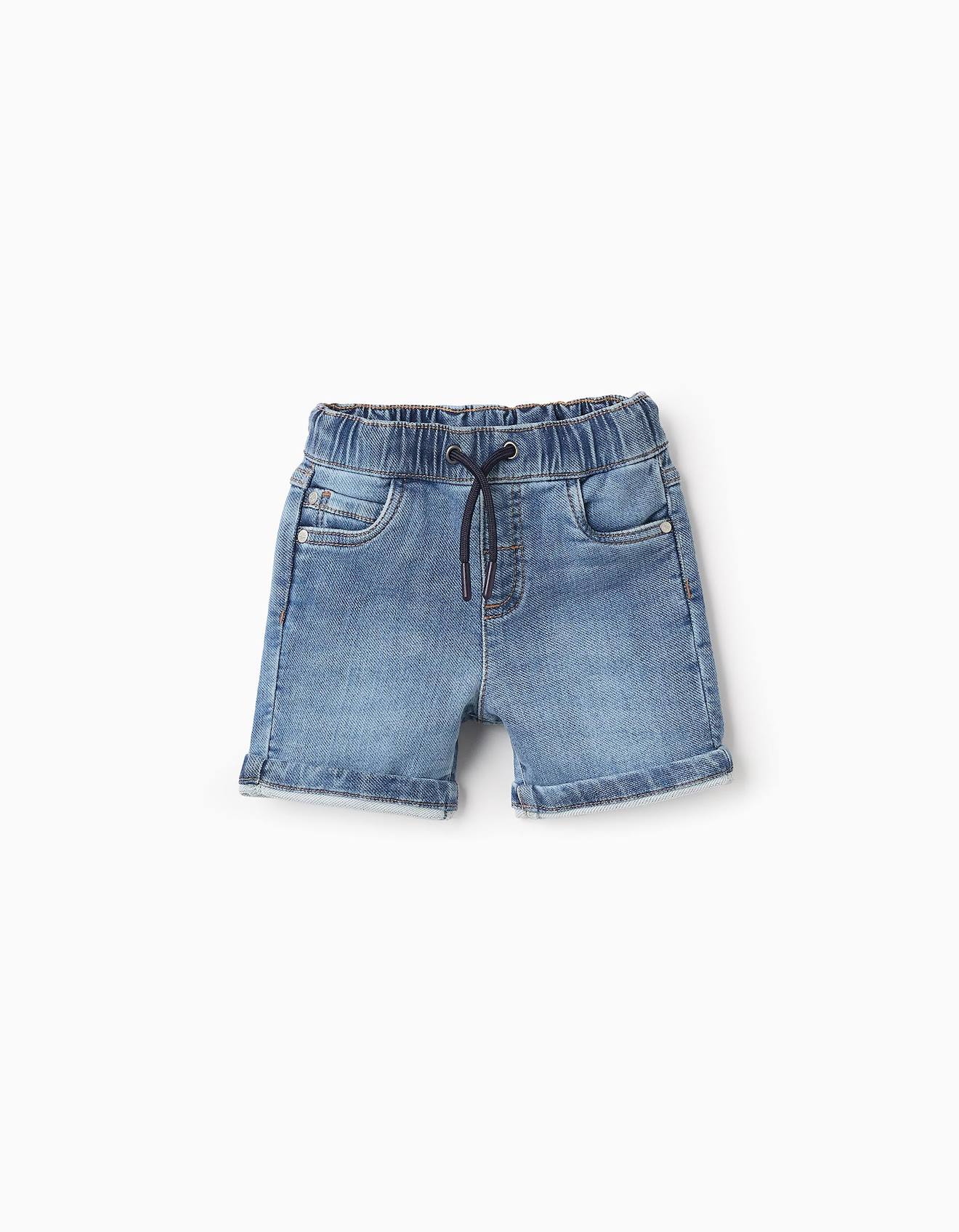 Short En Jean De Type Jogpant Bleu
