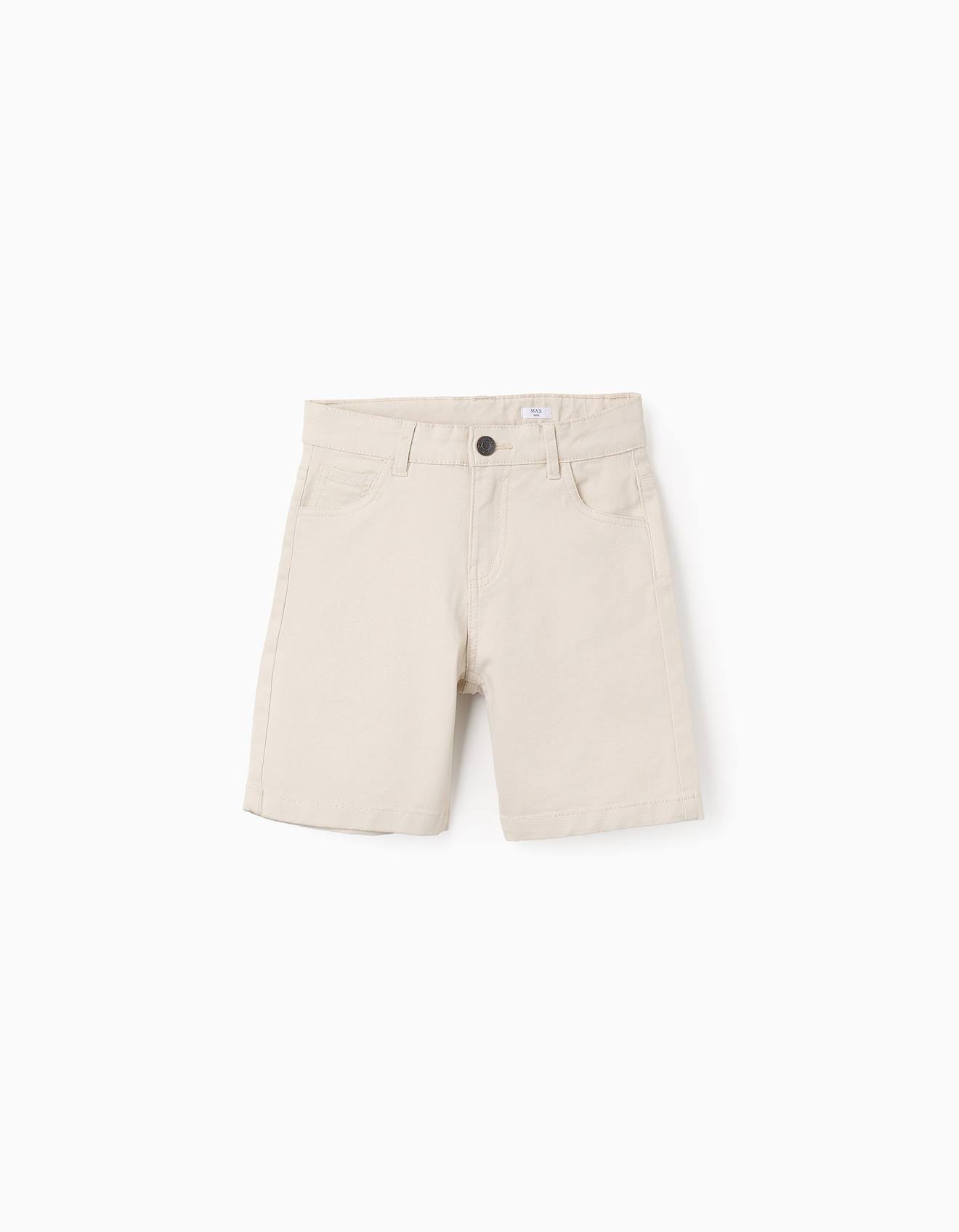 Short En Sergé Gris Clair