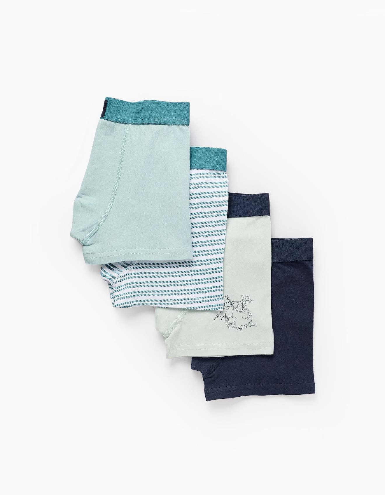 Pack 4 Boxers Unis/imprimés Multicolore
