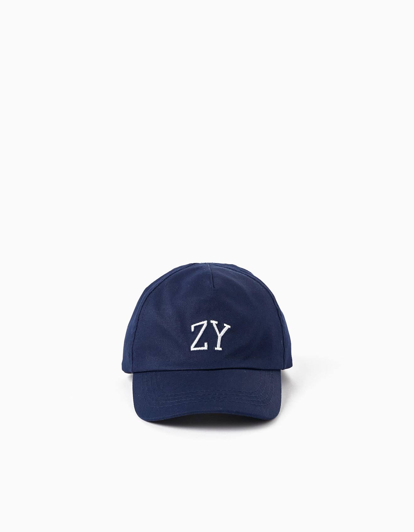 Casquette En Coton Bleu Foncé