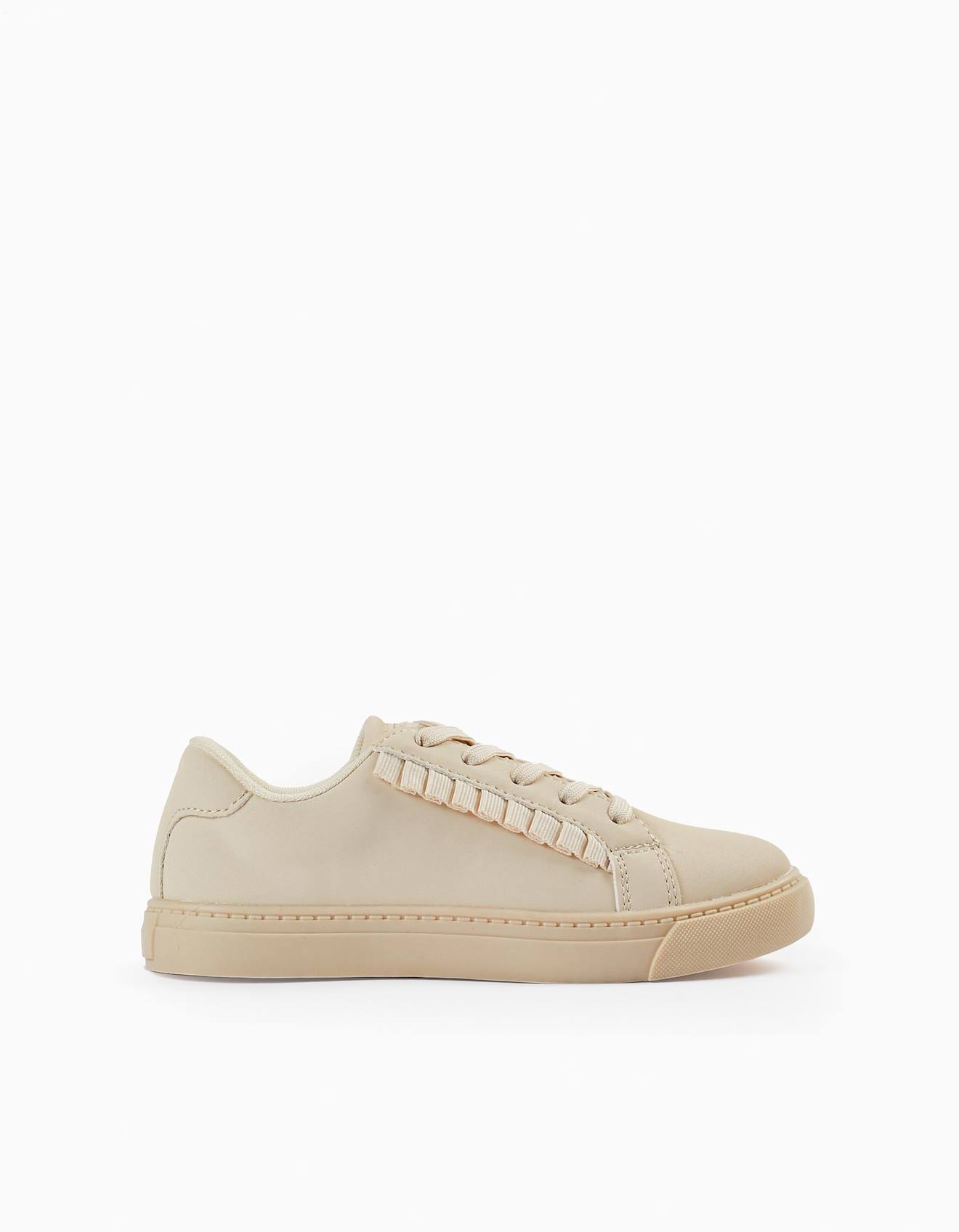 Baskets Avec Volants Beige Clair