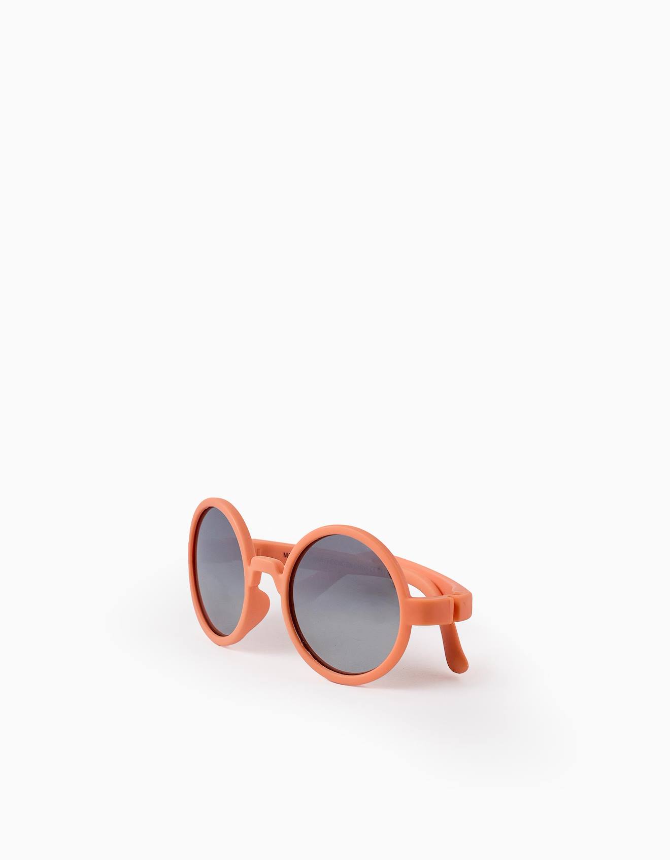 Lunettes De Soleil Rondes Uv400 Ultra Flexibles Orange