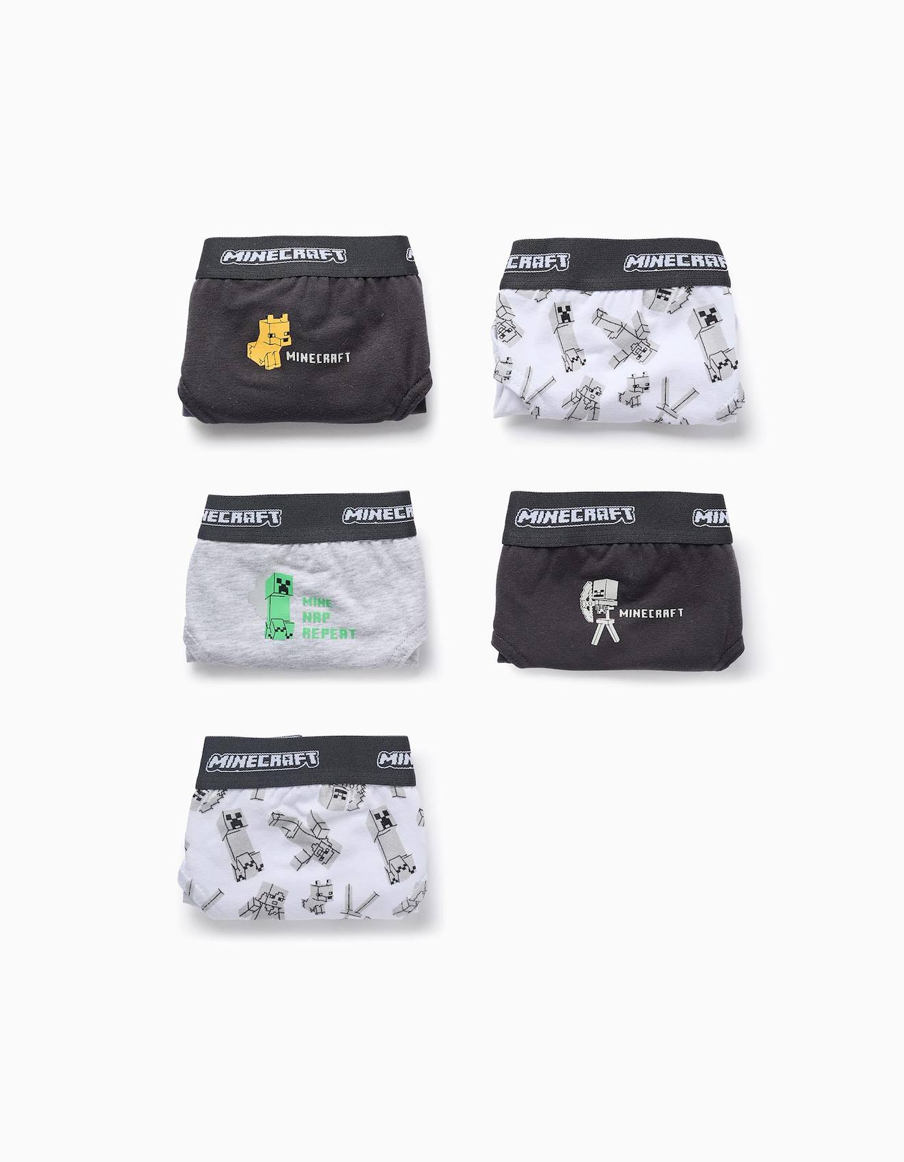 Pack 5 Slips Minecraft Multicolore