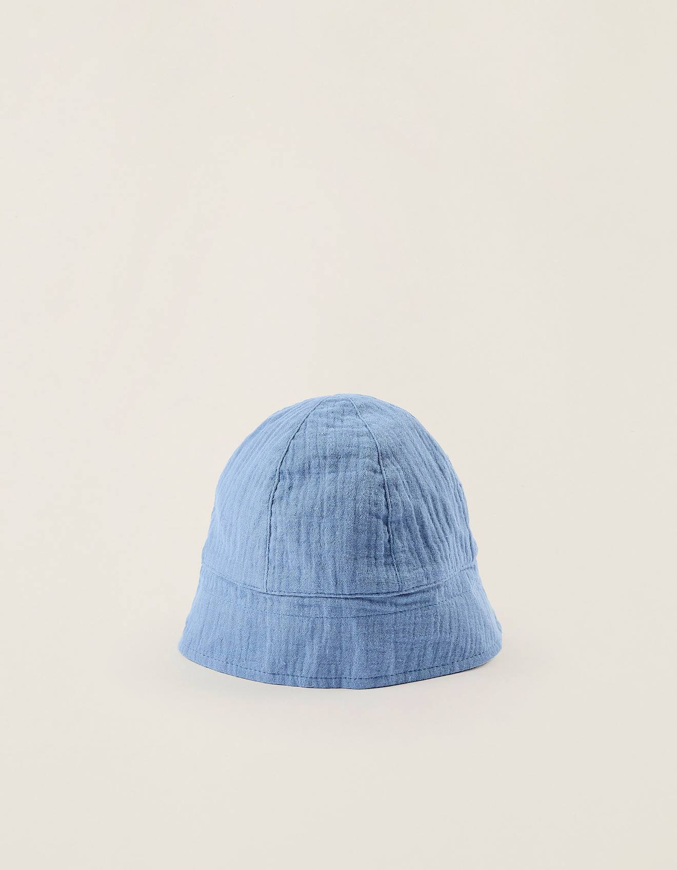 Chapeau En Coton À Brides Latérales Bleu
