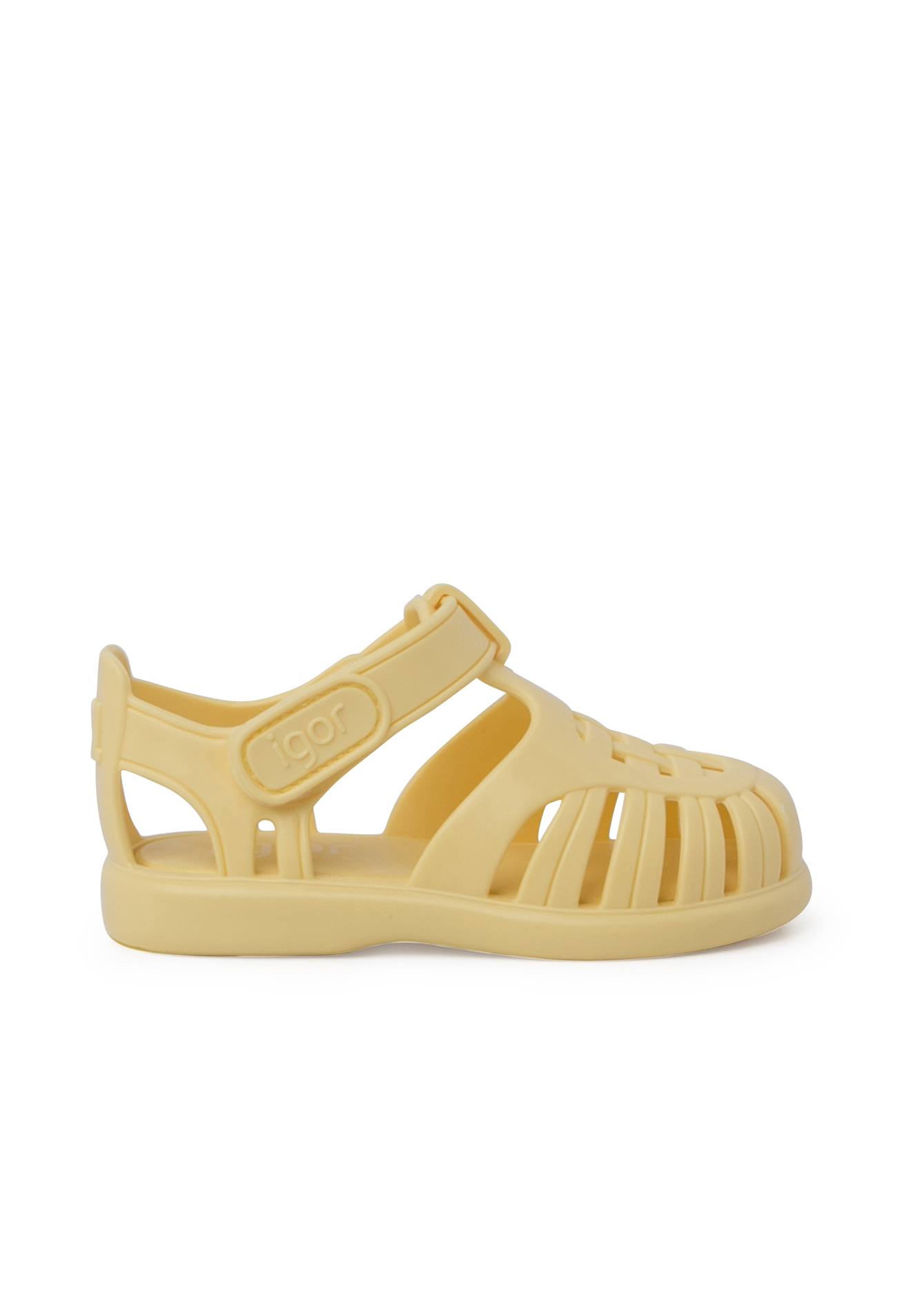 Sandales Plastique À Fermeture Scratch Tobby Solid Vanille