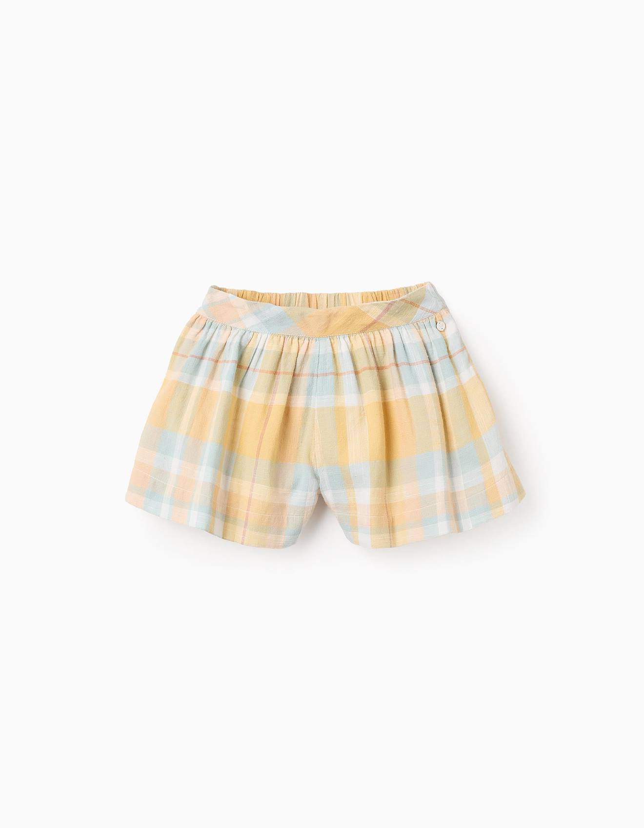 Short À Carreaux Brothers & Sisters Jaune Clair