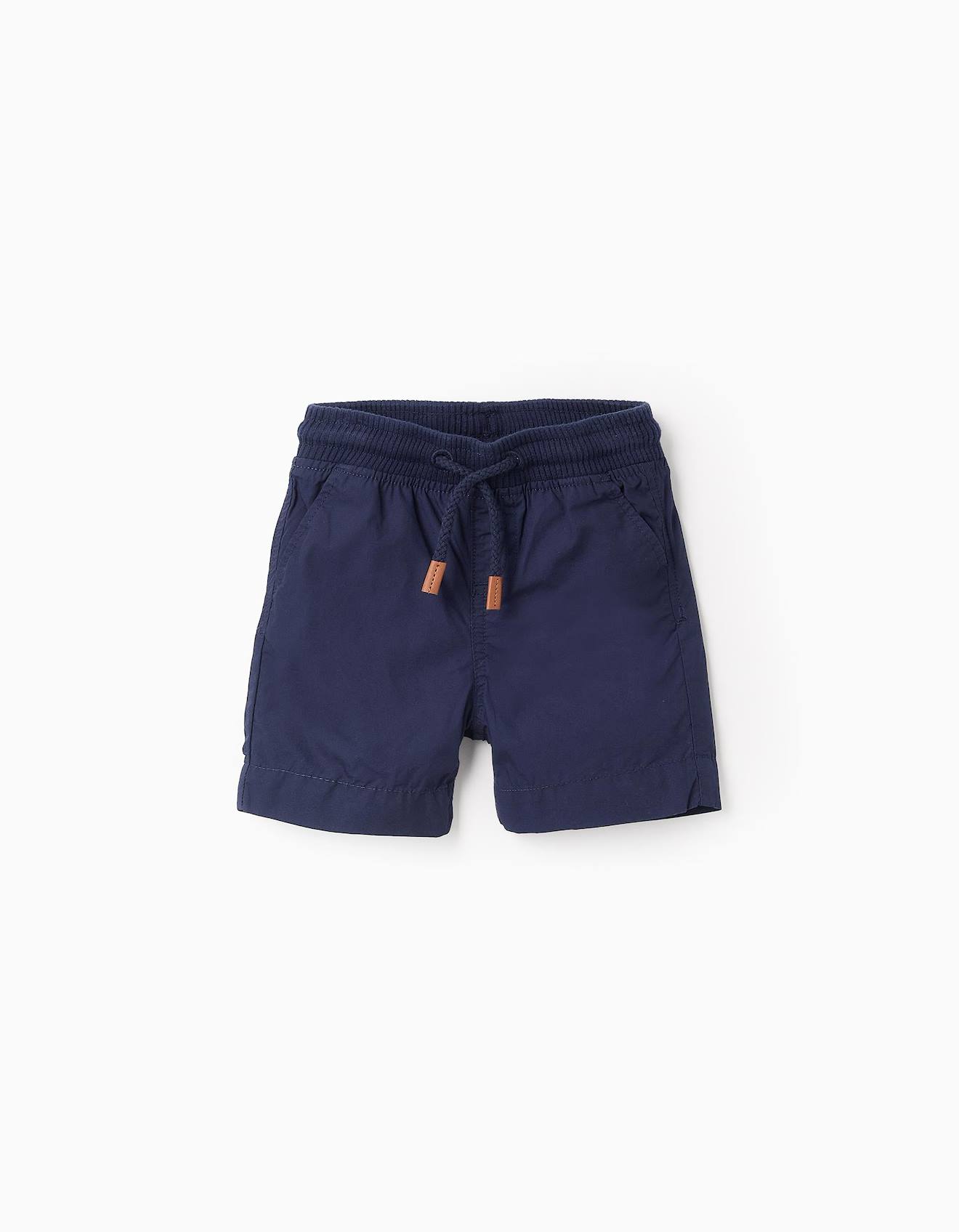 Short En Popeline Bleu Foncé