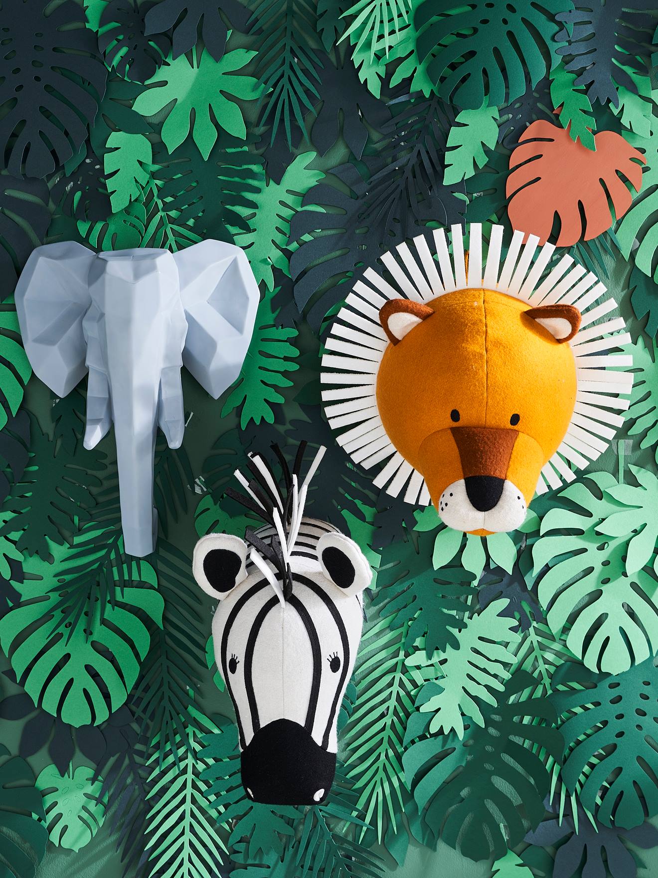 Trophée mural Lion orange (Vertbaudet) - Image 2
