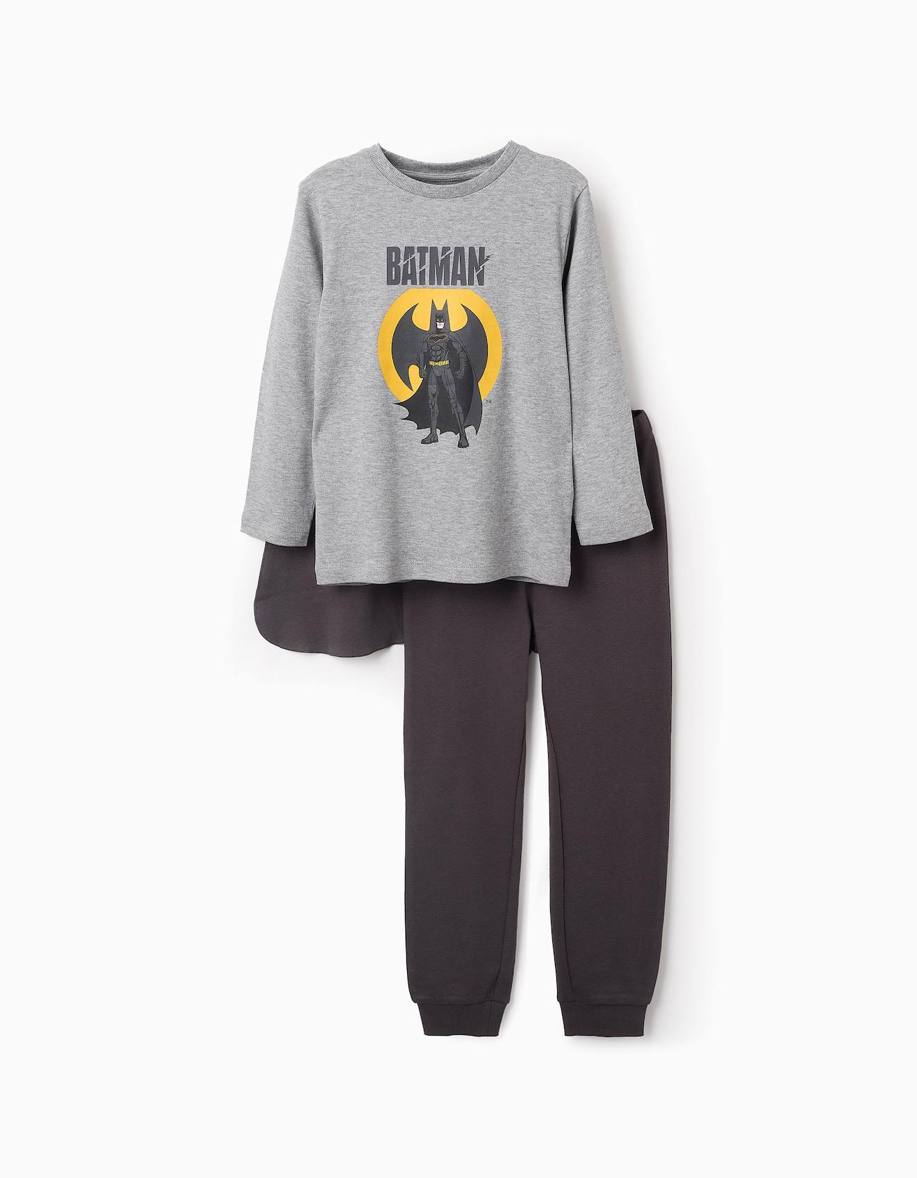 Pyjama Avec Capuche Amovible Batman Gris Foncé