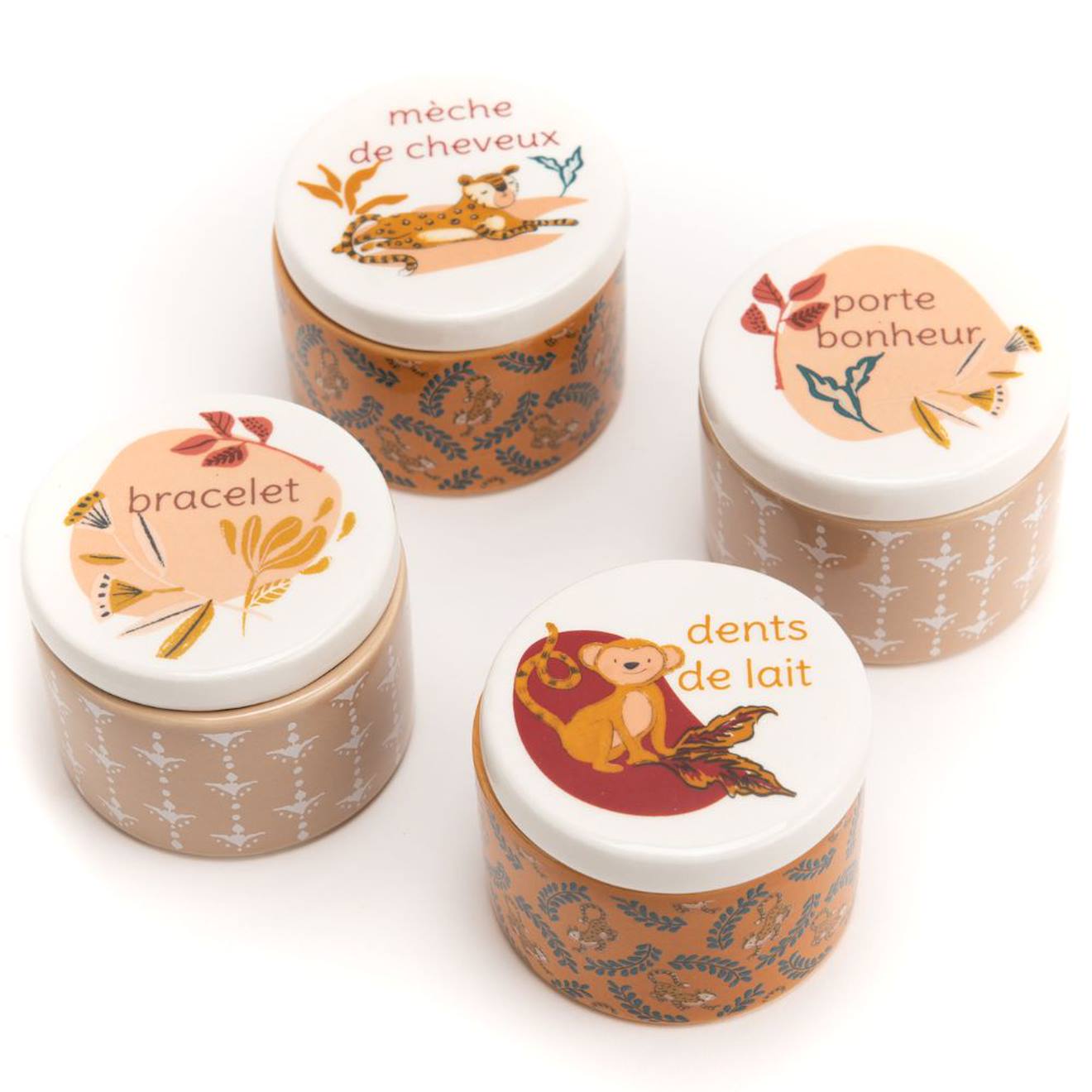 Coffret Cadeau De Naissance Marron, Orange, Blanc