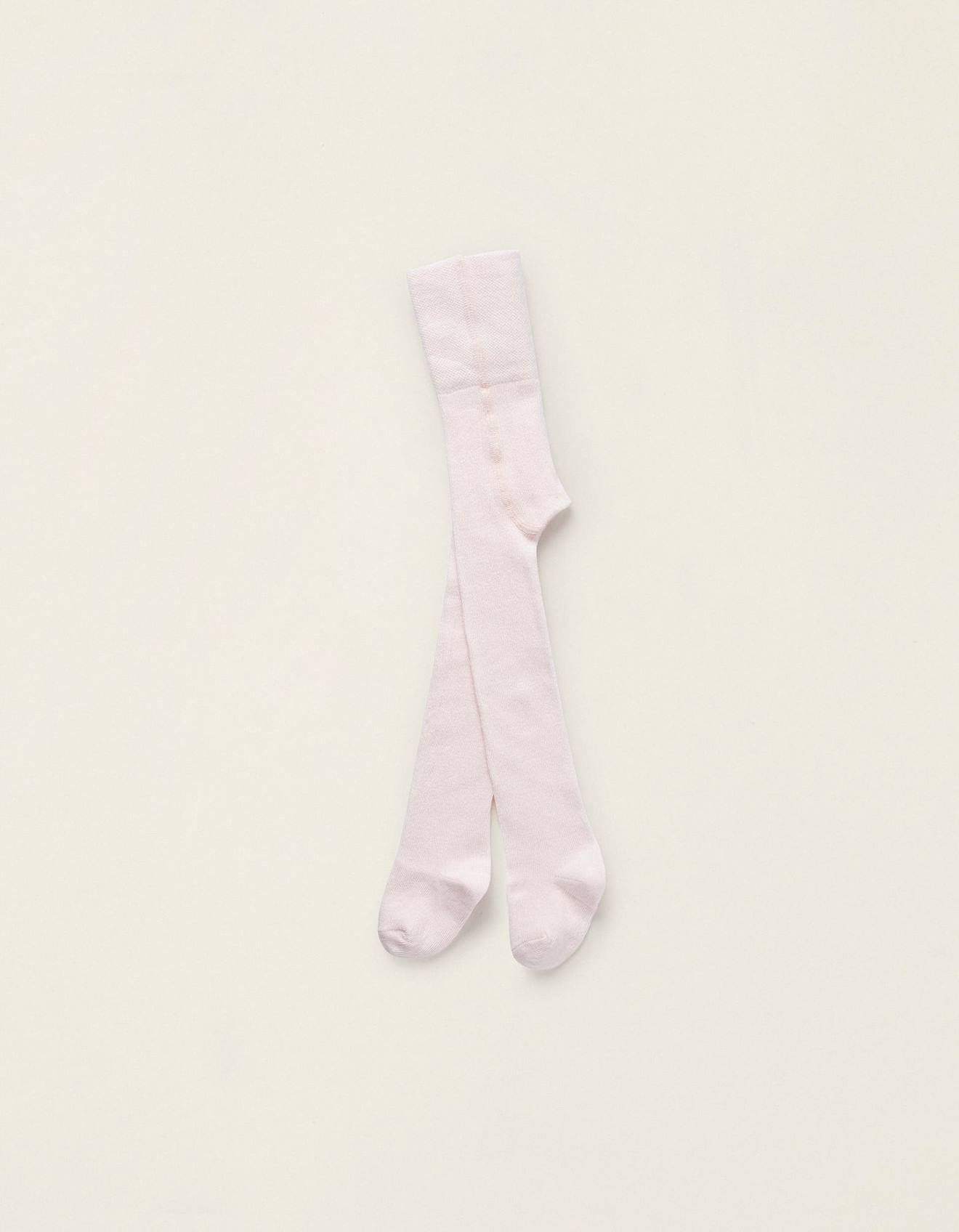 Collant Taille Haute En Coton Rose