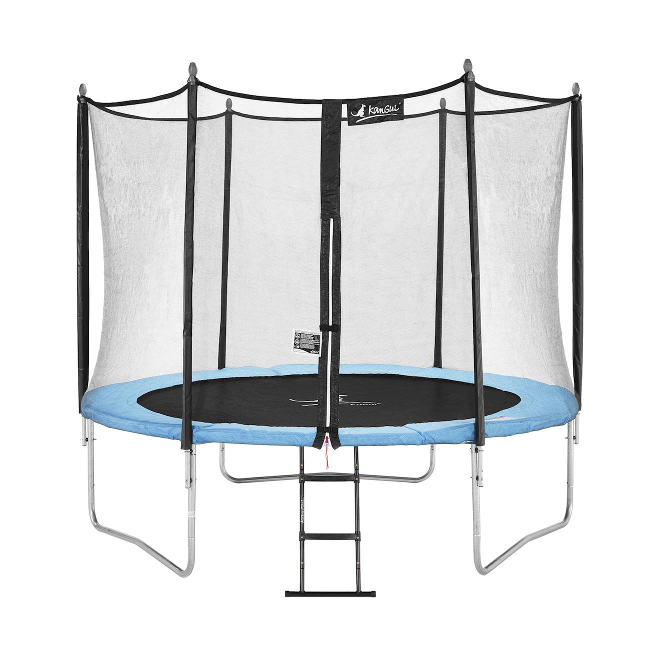 Trampoline De Jardin 305 Cm + Filet De Sécurité + Échelle Normes Ce/eu Bleu