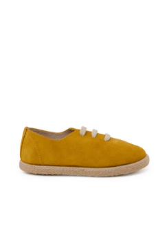 Chaussures-Chaussures fille 23-38-Baskets, tennis-Tennis avec lacets en suède et jute pour enfant