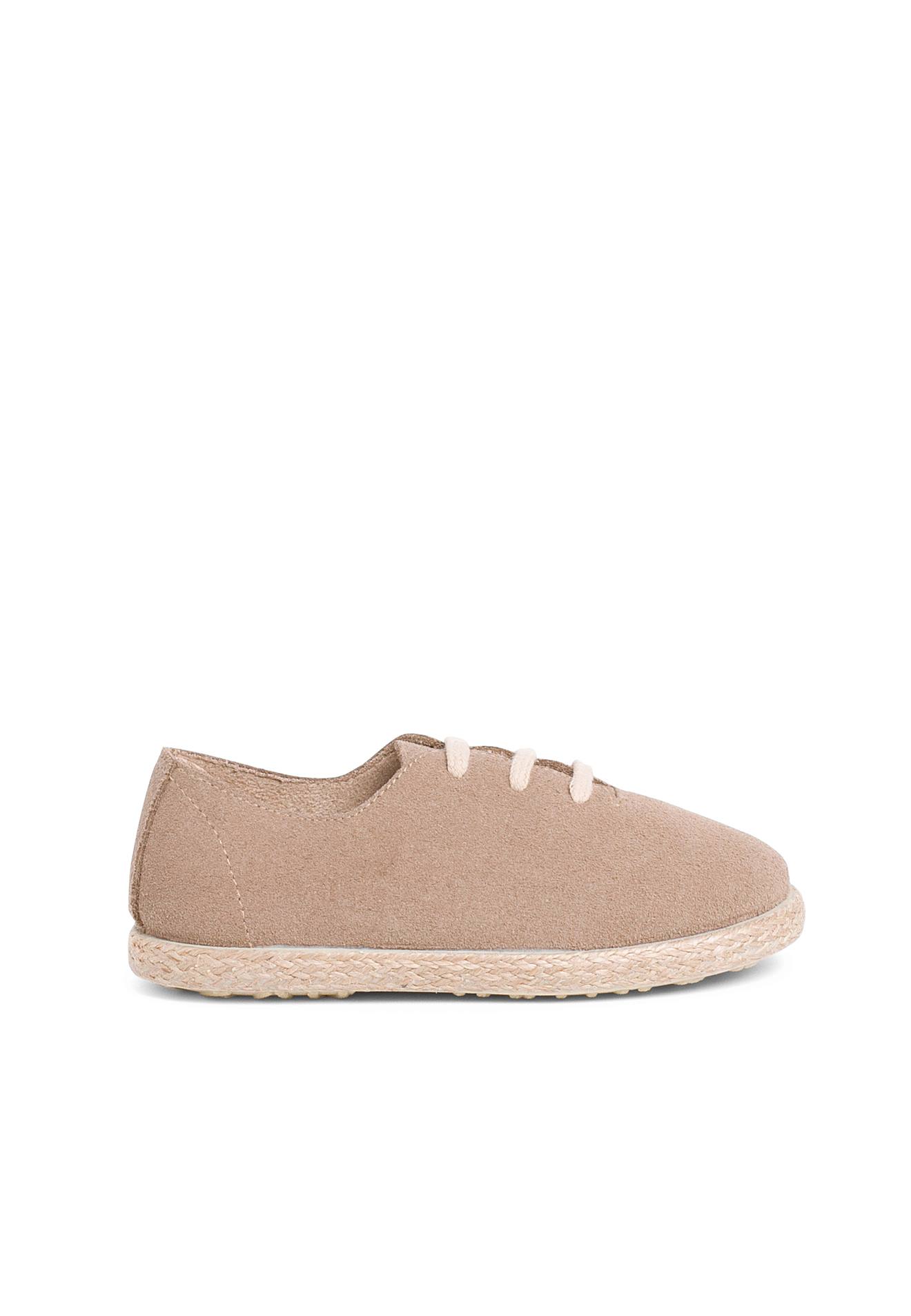 Tennis Avec Lacets En Suède Et Jute Pour Enfant Sable