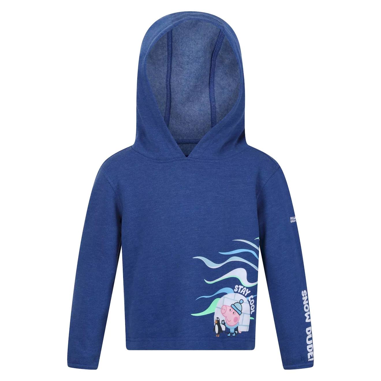 Sweat À Capuche Polyester Peppa Pig Bleu