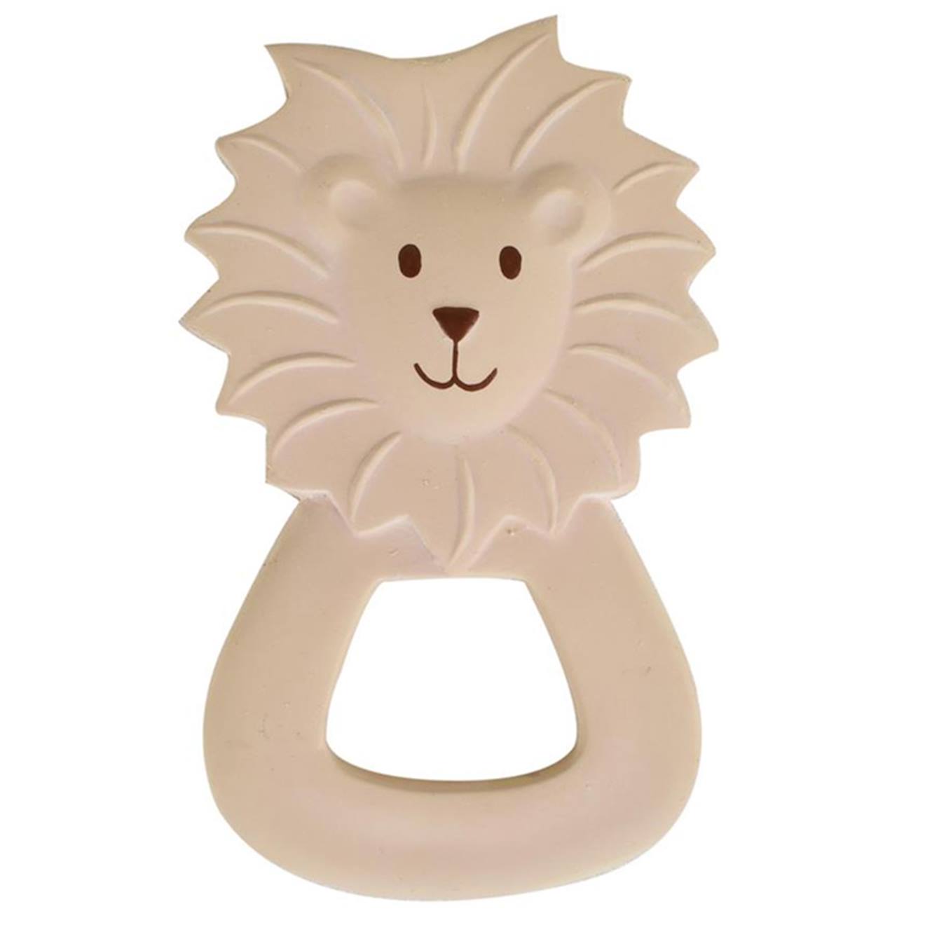 Anneau De Dentition Lion En Caoutchouc Naturel Beige