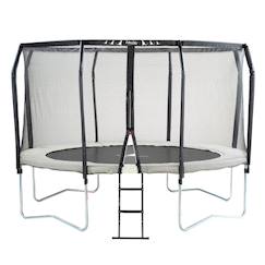 Jouet-Jeux de plein air-Trampoline premium ø 360?cm avec filet de sécurité + échelle - famili 360