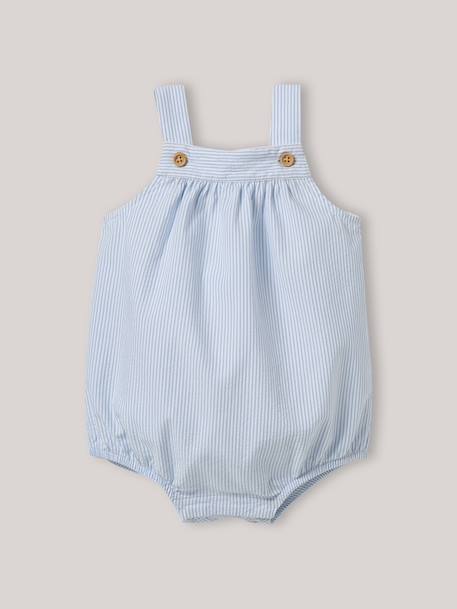 Bébé-Salopette, combinaison-Barboteuse en seersucker