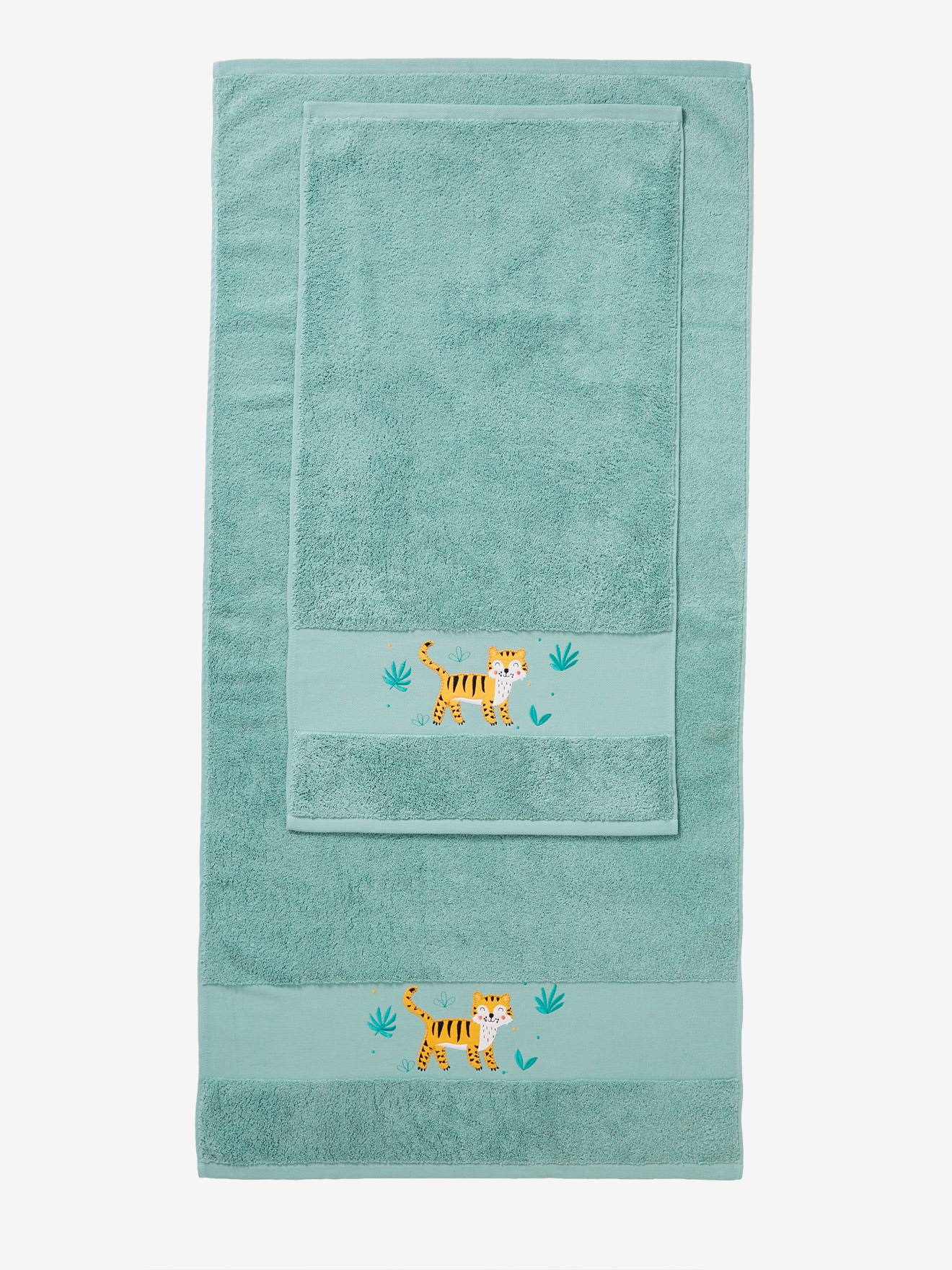 Serviette de bain Tigre vert (Vertbaudet) - Image 2
