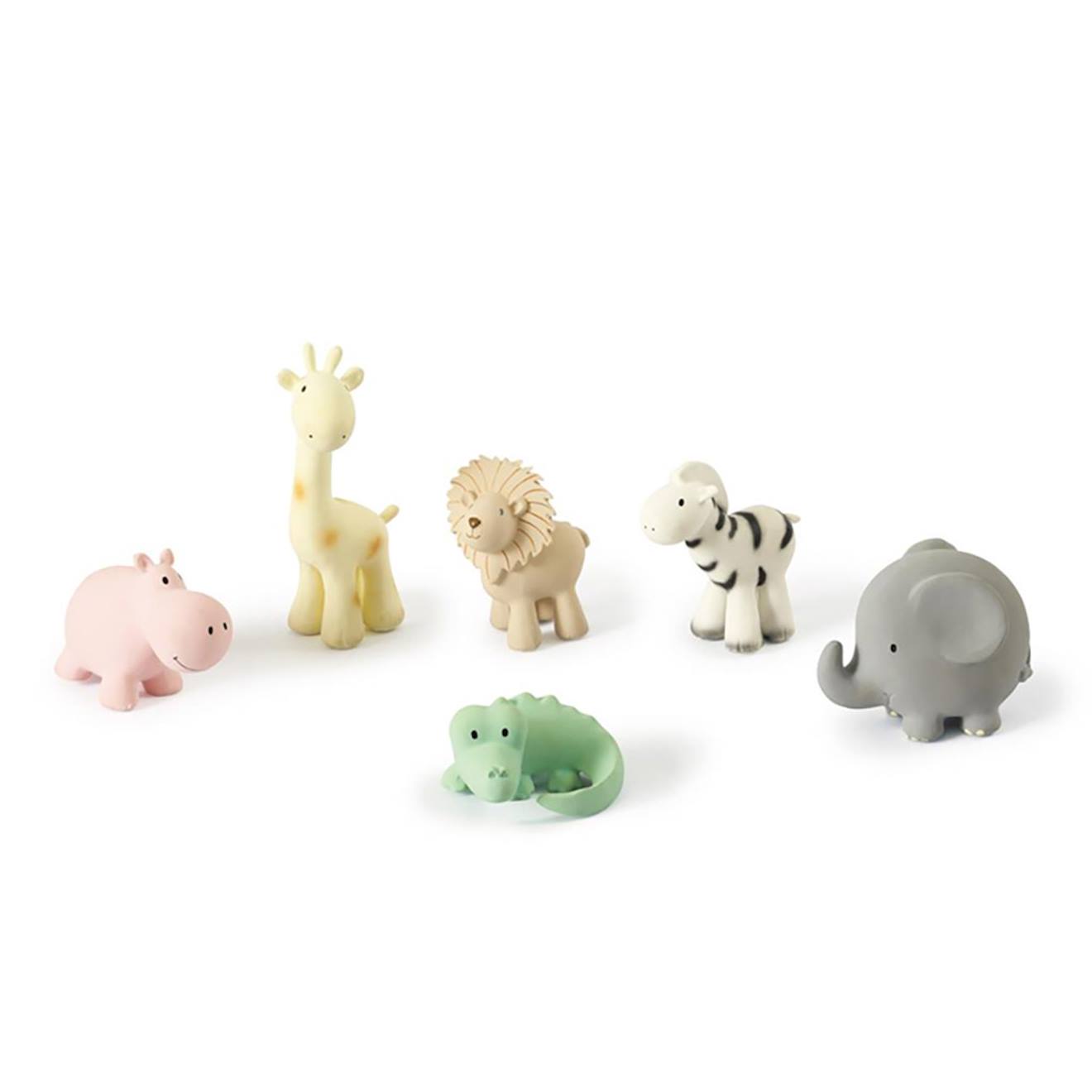 Hippopotame En Caoutchouc Naturel Rose (Tikiri) - Image 1
