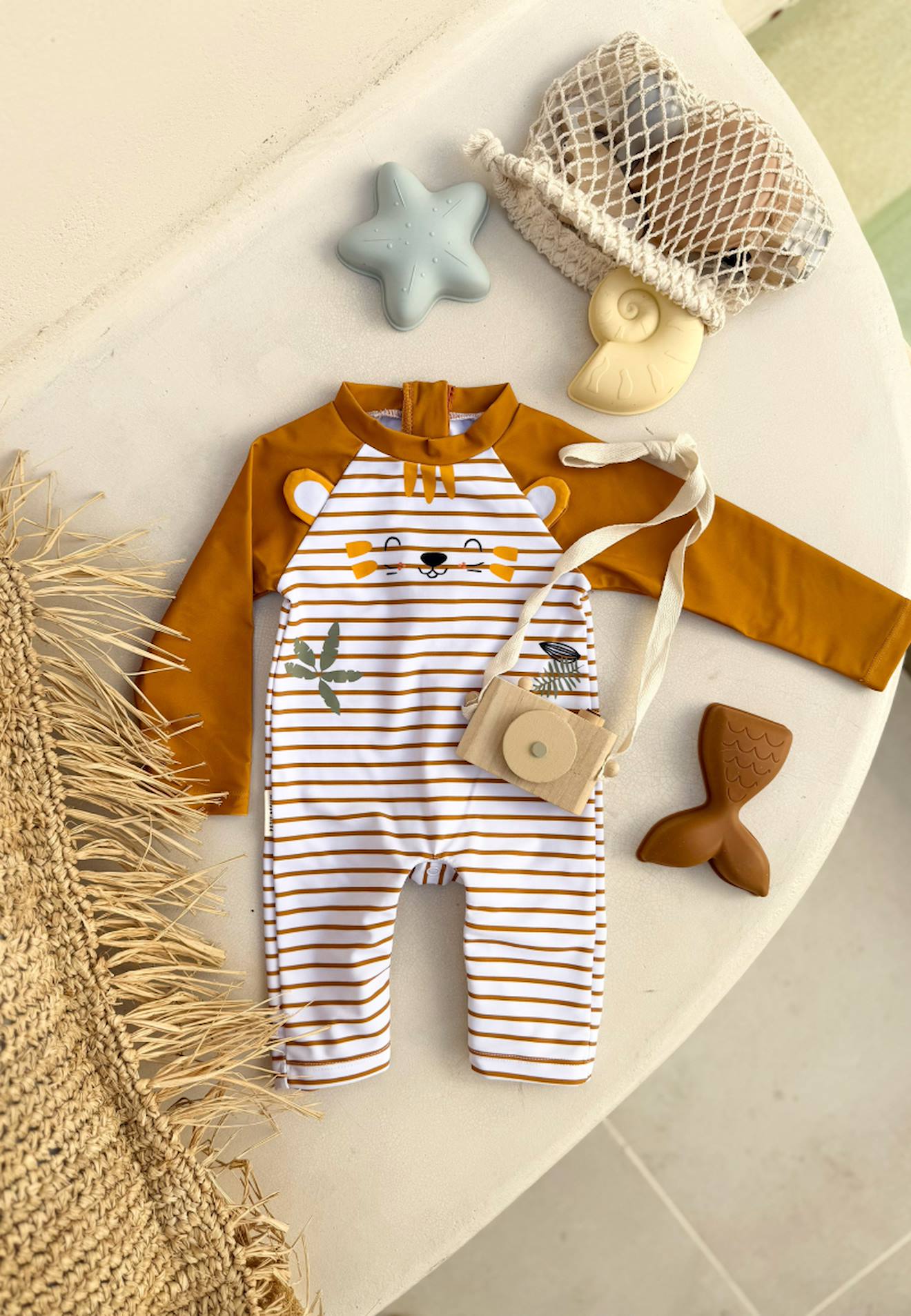 Combinaison De Bain Bébé Manches Longues Protection Uv Mio Camel