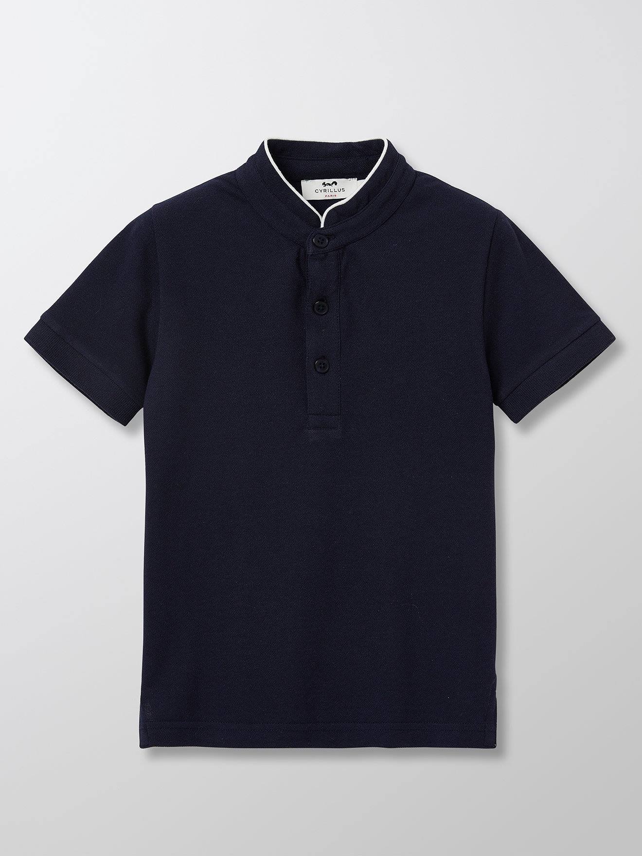 Polo En Coton Bio Bleu Fonce