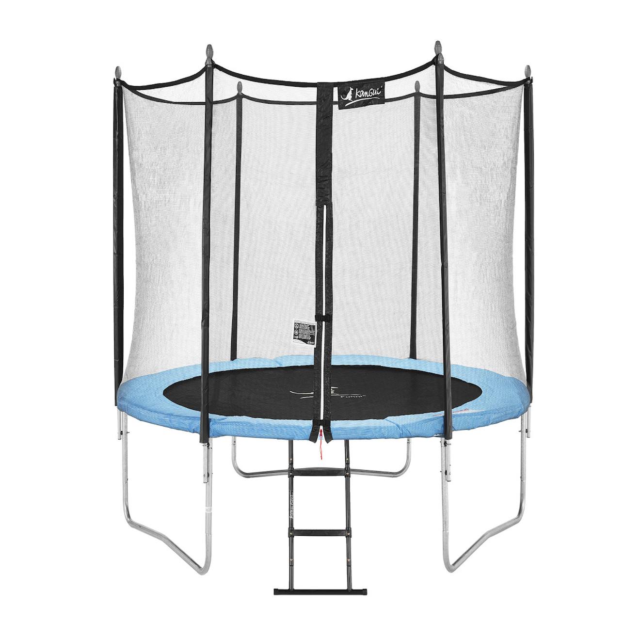 Trampoline De Jardin 250 Cm + Filet De Sécurité + Échelle Normes Ce/eu Bleu