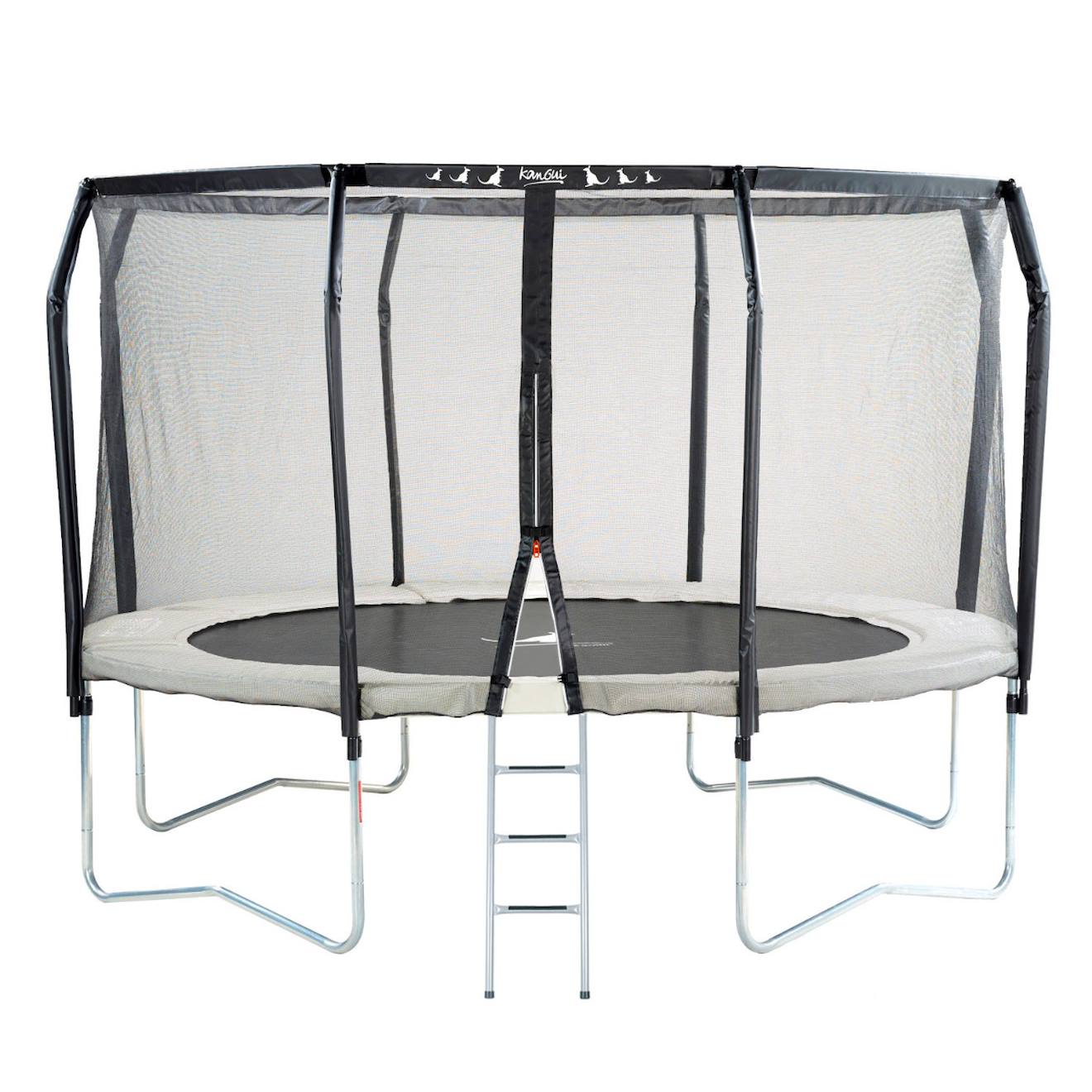 Trampoline De Jardin Rond Ø426cm Avec Filet De Sécurité + Échelle - Fabrication Européenne - Famili 430 Beige
