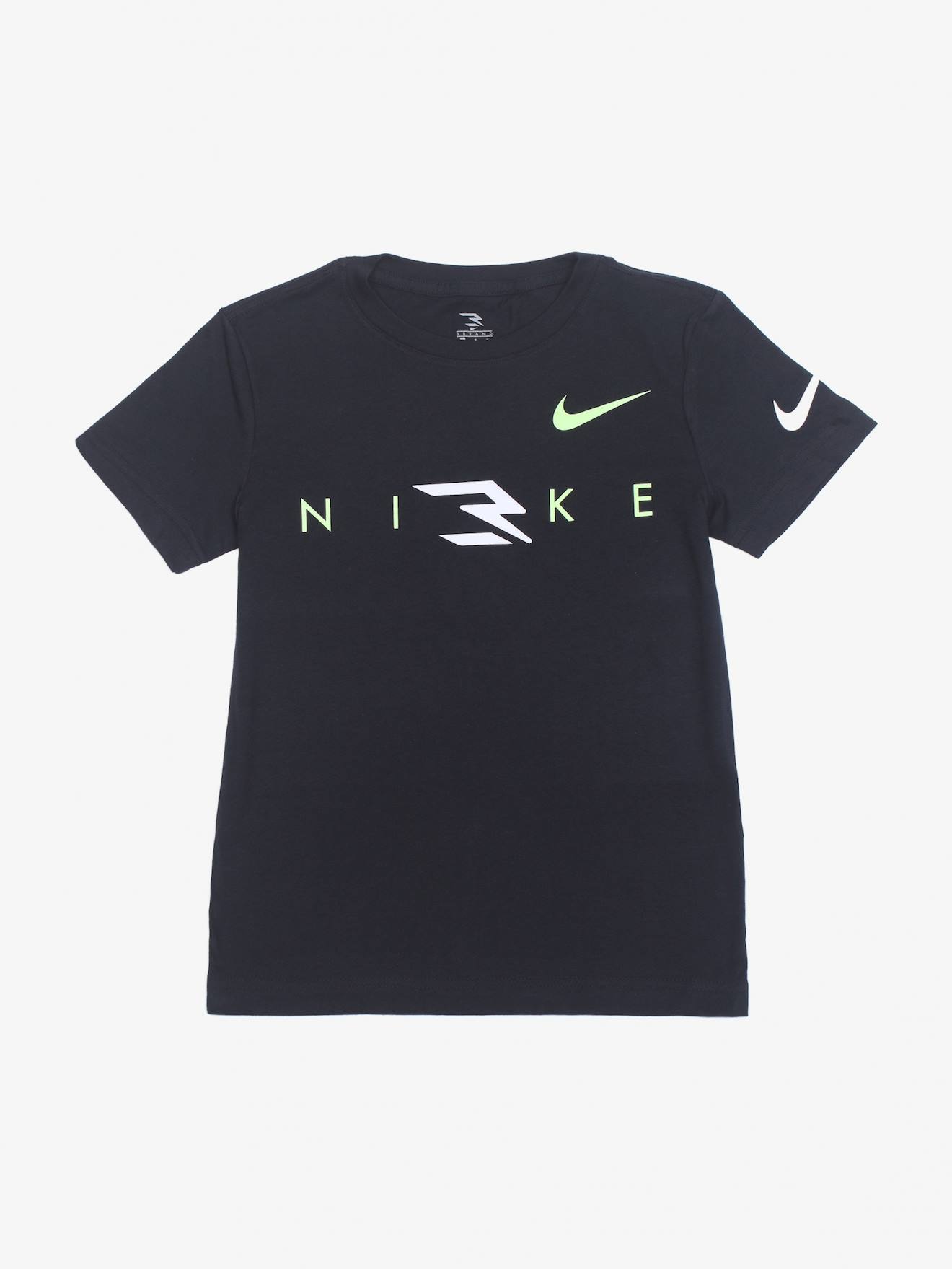 T-shirt Manches Courtes Noir / Vert