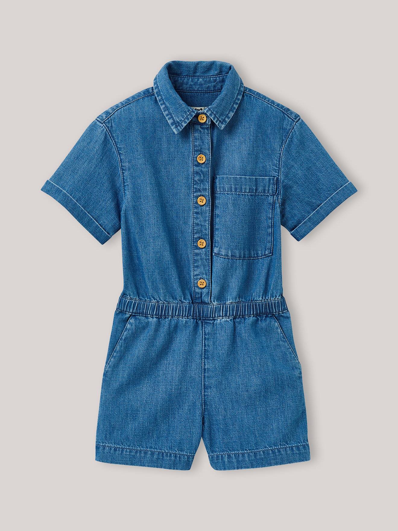 Combishort En Denim Denim Stone