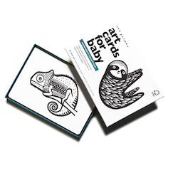 -Boîte de 6 cartes imagier en noir et blanc - forêt tropicale